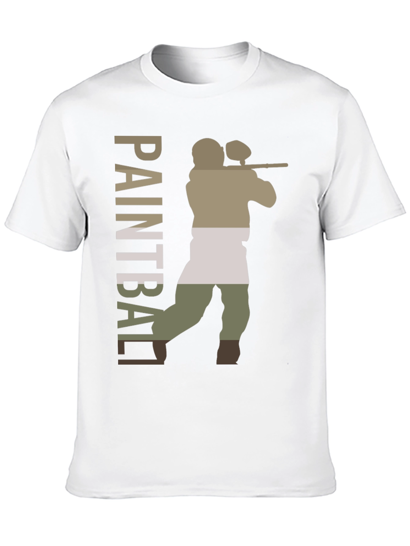Paintball Player Graphic Tee - Black Cotton Blend