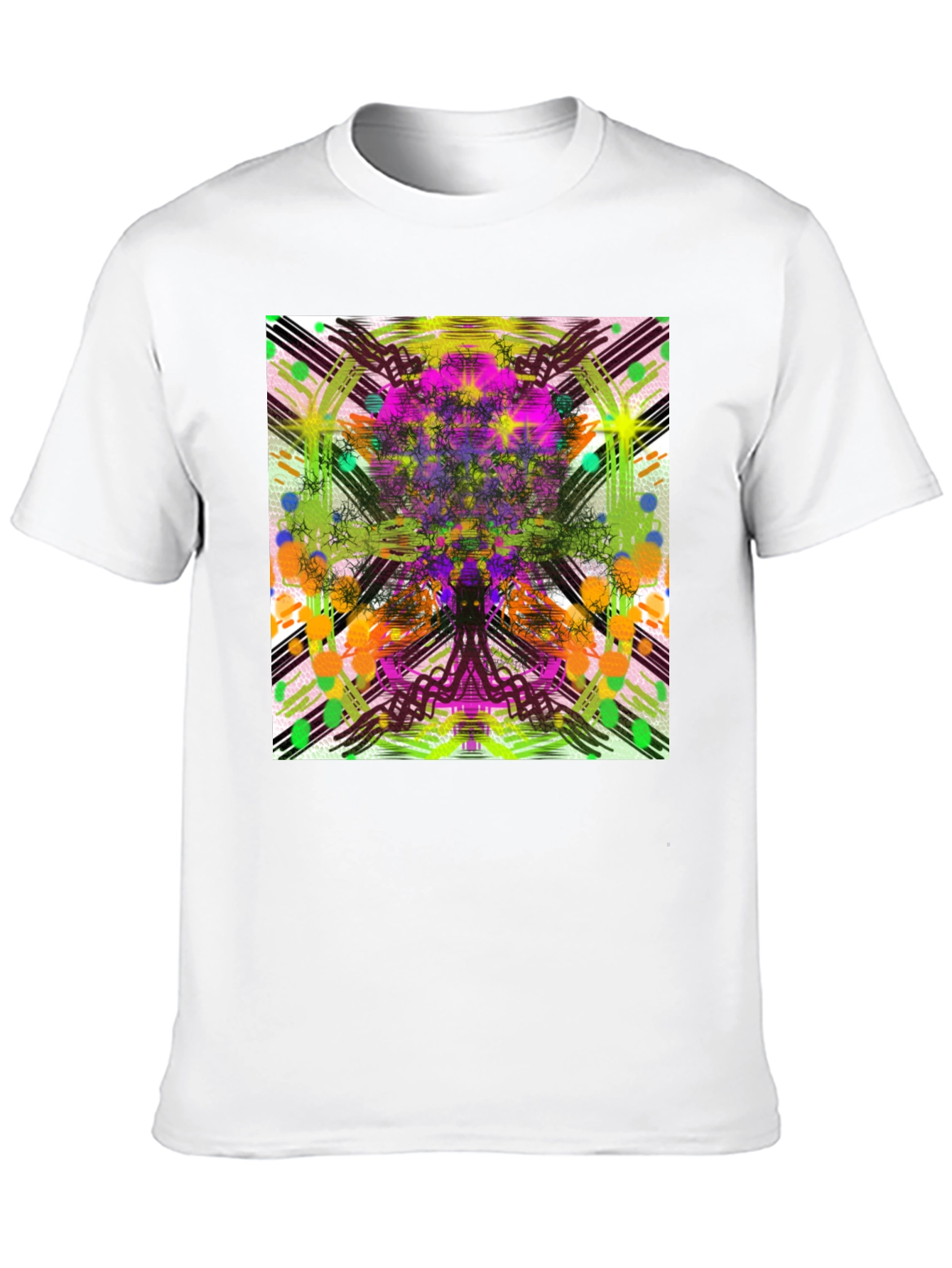 Abstract Tree Graphic Black T-Shirt