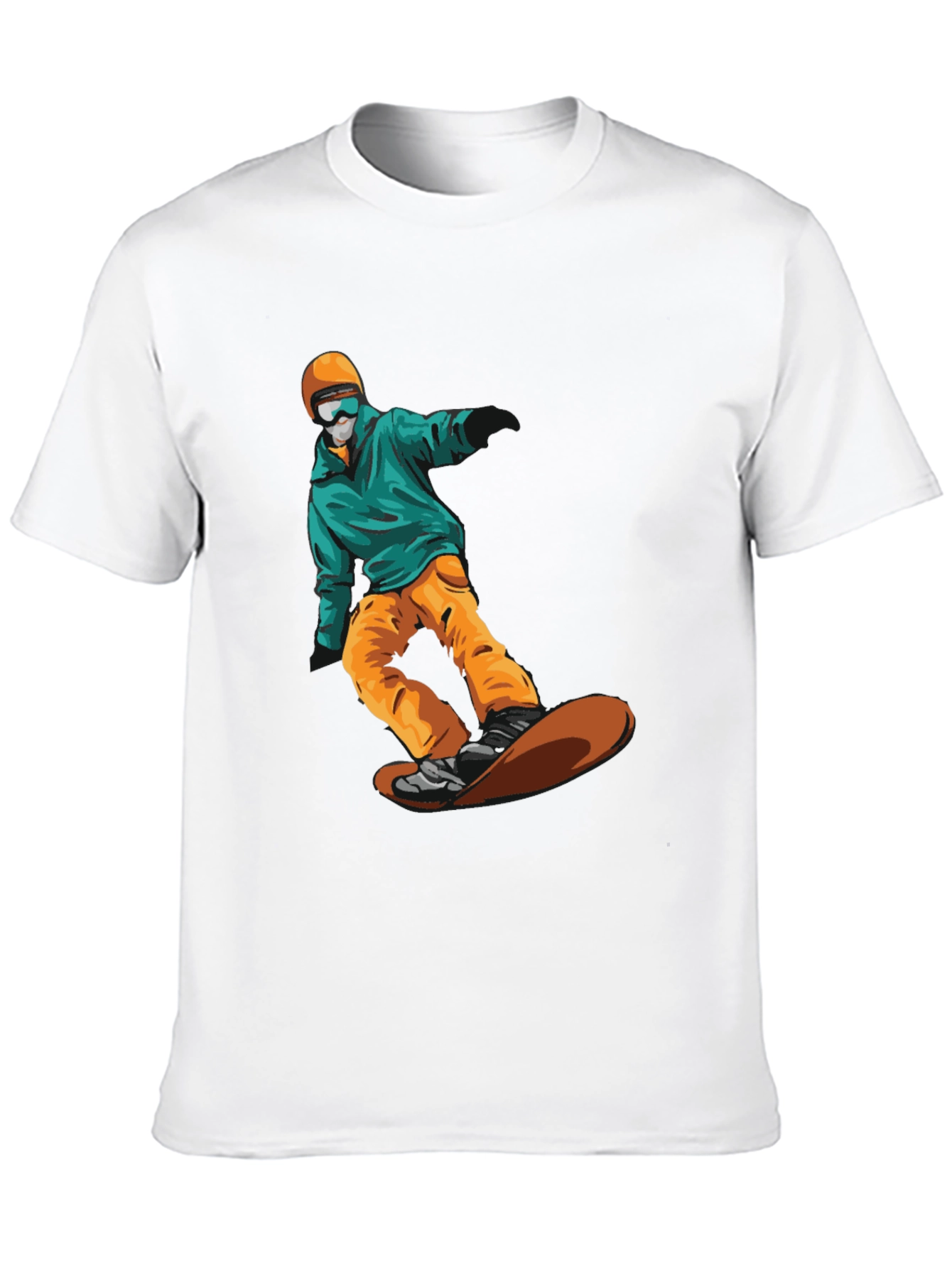 Snowboarder Graphic Tee - Black Cotton T-Shirt