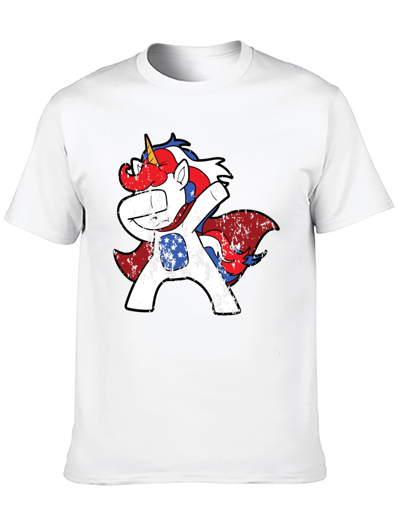 Patriotic Unicorn Dabbing Tee