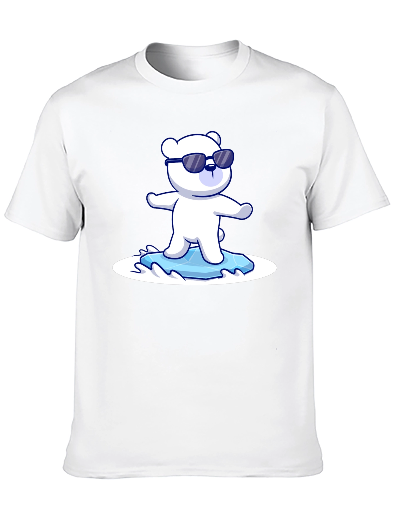 Cool Polar Bear Graphic Tee - Black Cotton T-Shirt