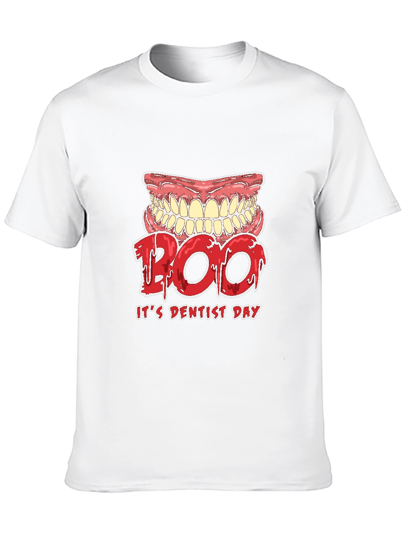 Dentist Day T-Shirt Boo Scary Teeth Design