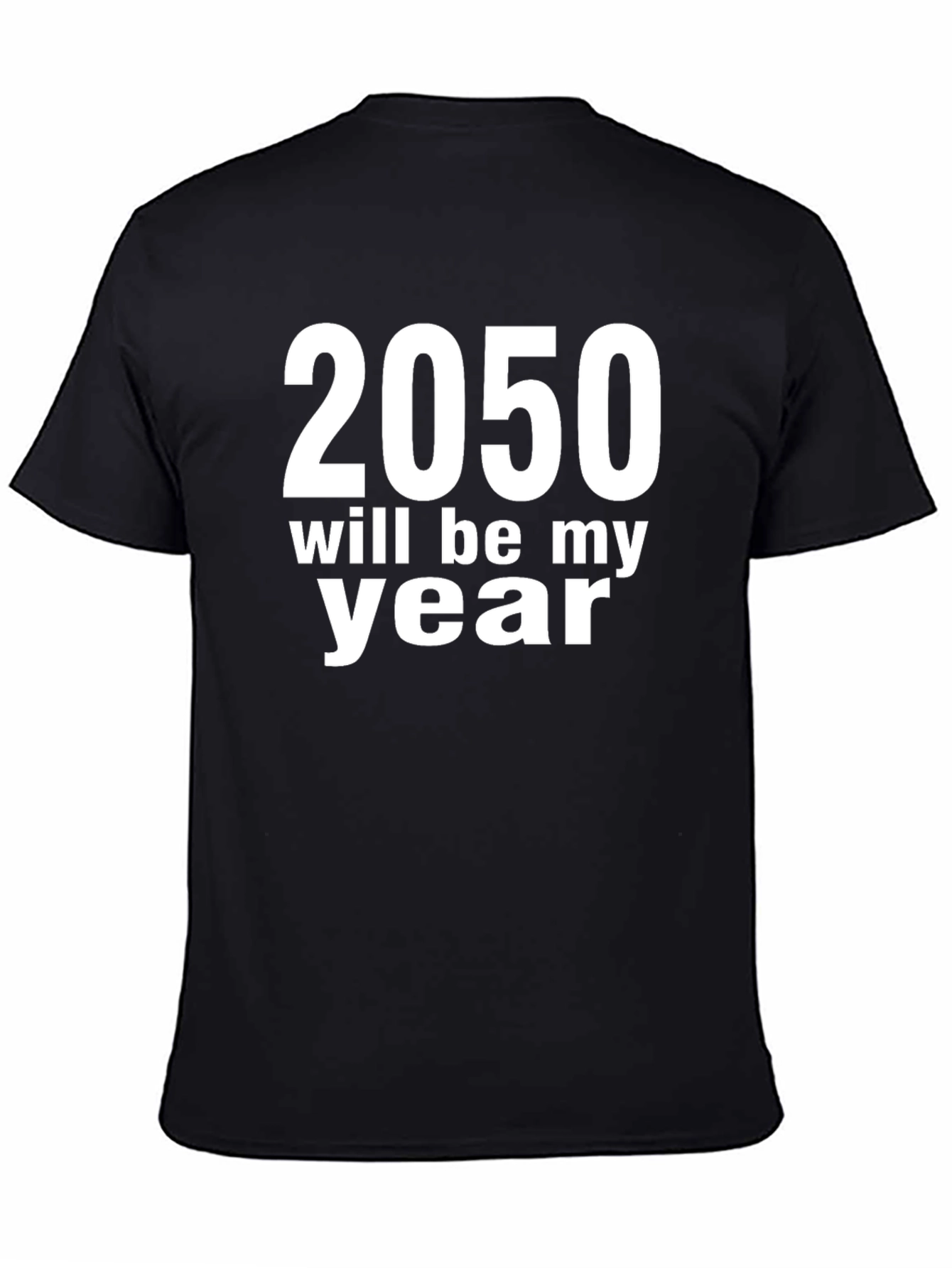 2050 Will Be My Year Graphic T-Shirt - Black