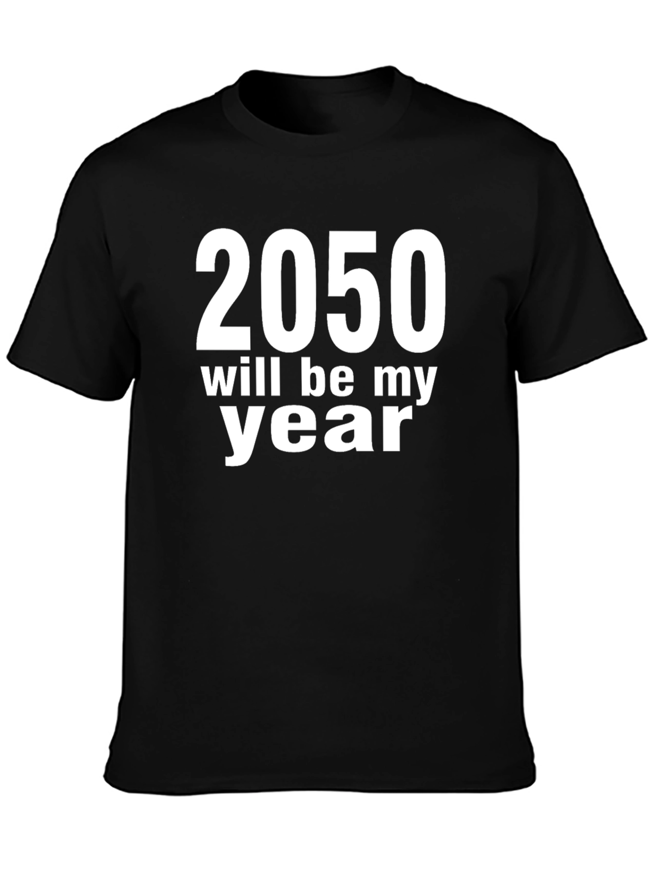 2050 Will Be My Year Graphic T-Shirt - Black