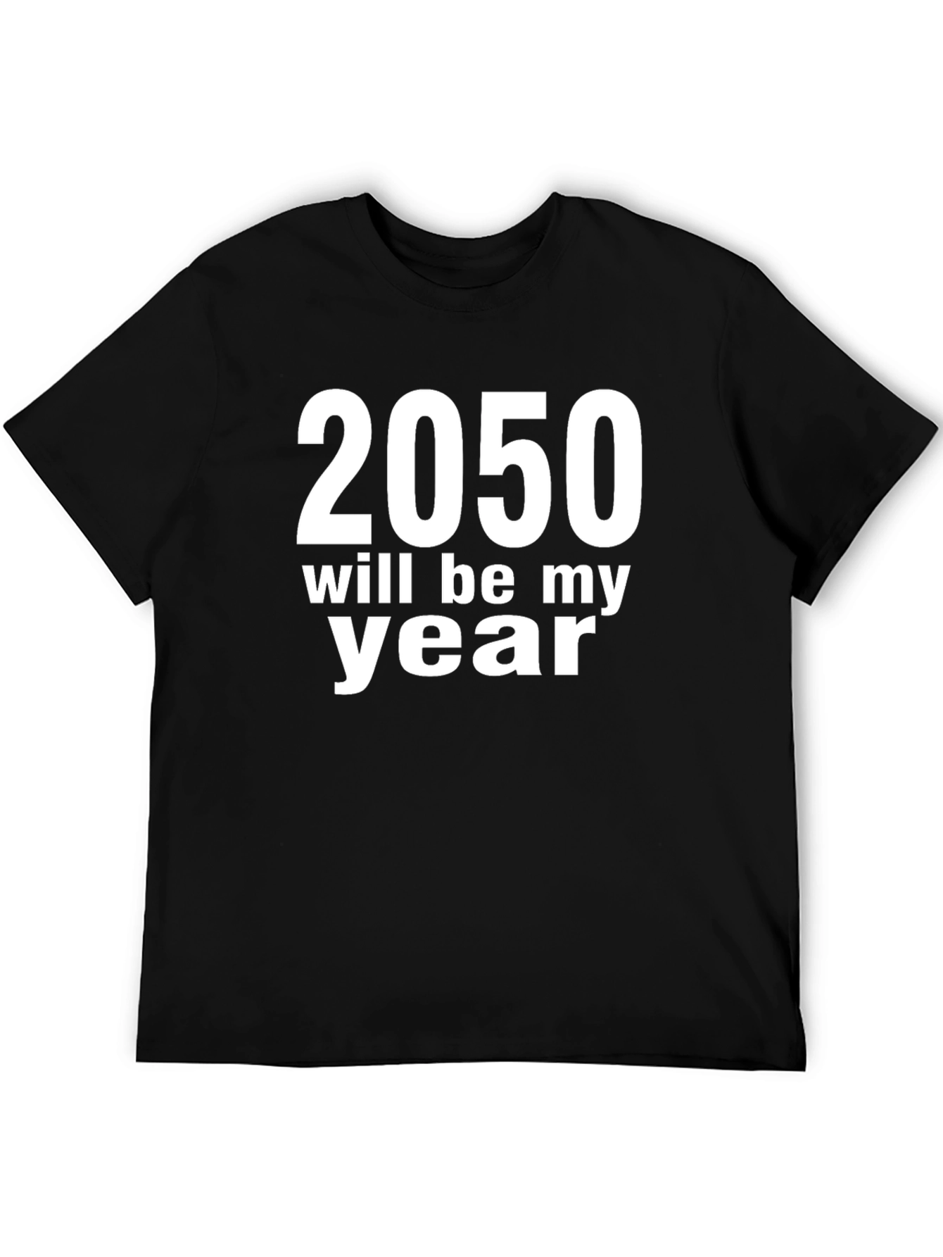 2050 Will Be My Year Graphic T-Shirt - Black