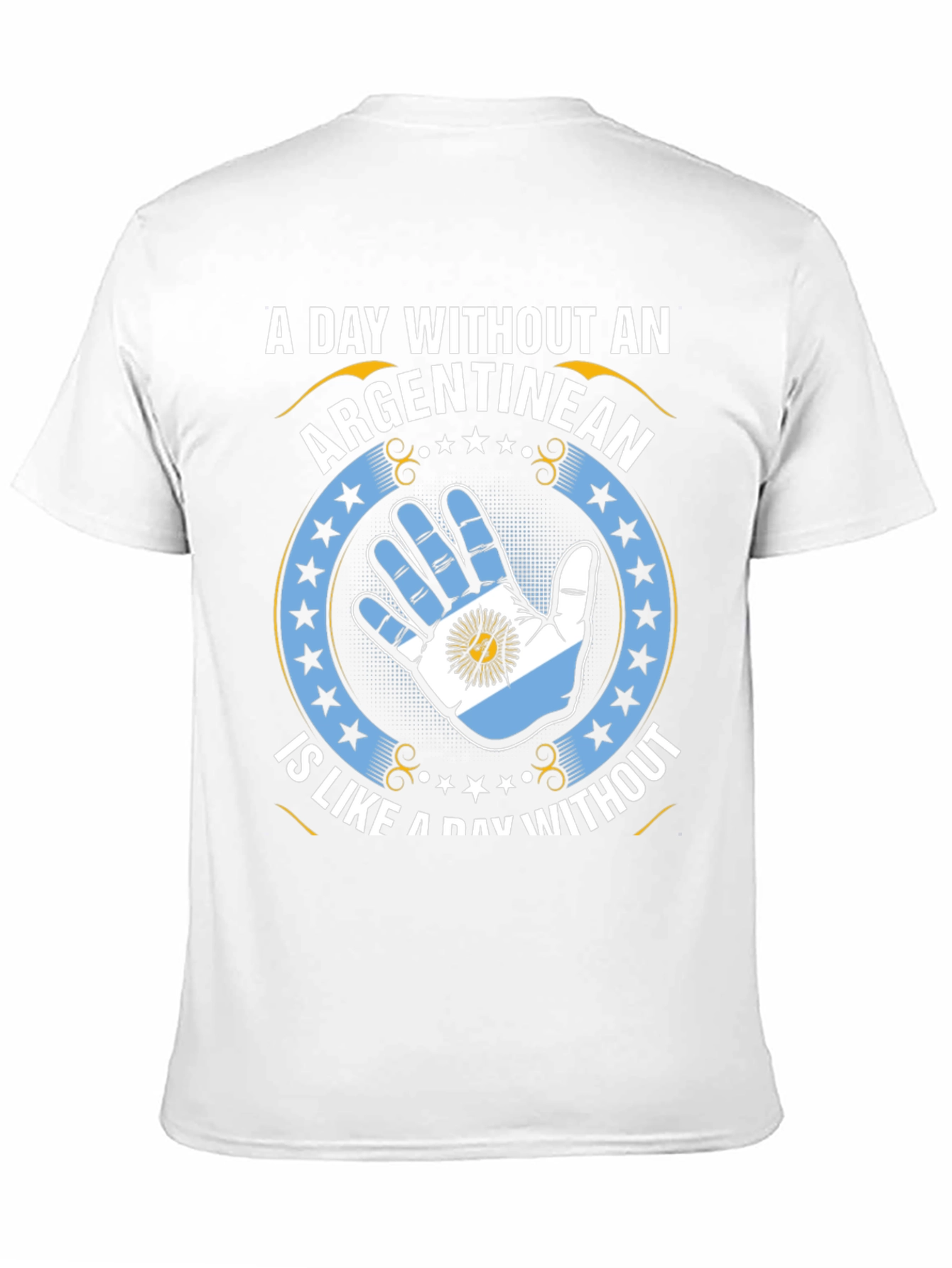 Argentinean Pride T-Shirt - Hand Flag Design