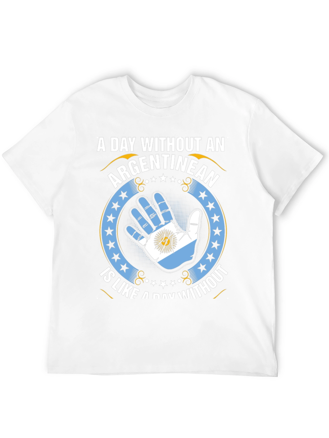 Argentinean Pride T-Shirt - Hand Flag Design