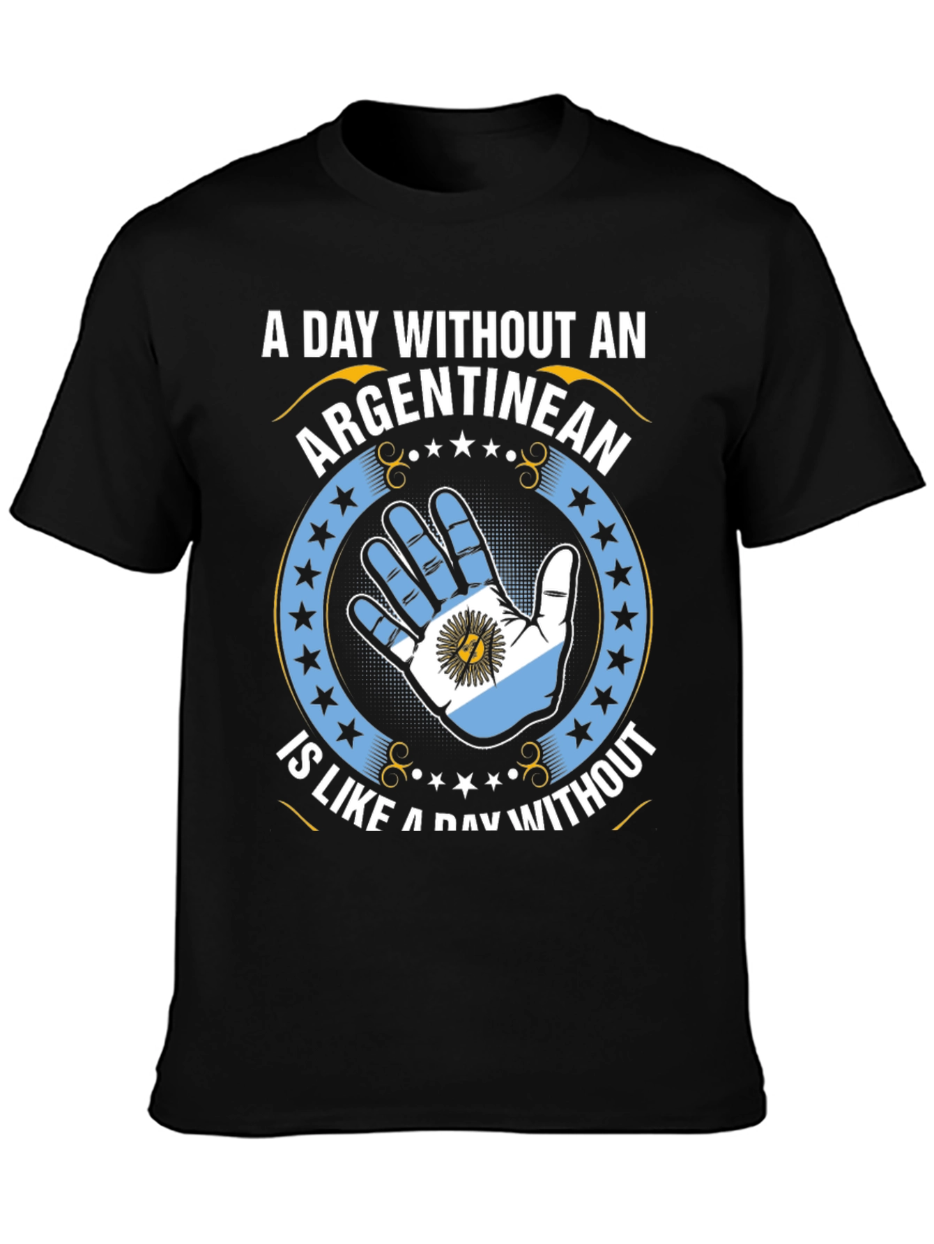 Argentinean Pride T-Shirt - Hand Flag Design