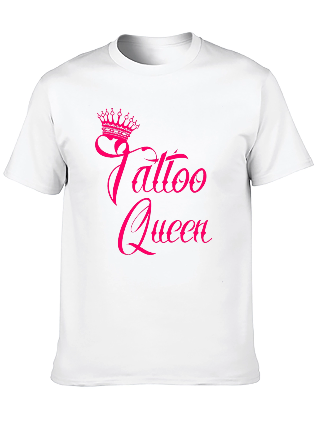 Tattoo Queen Black T-Shirt with Pink Print