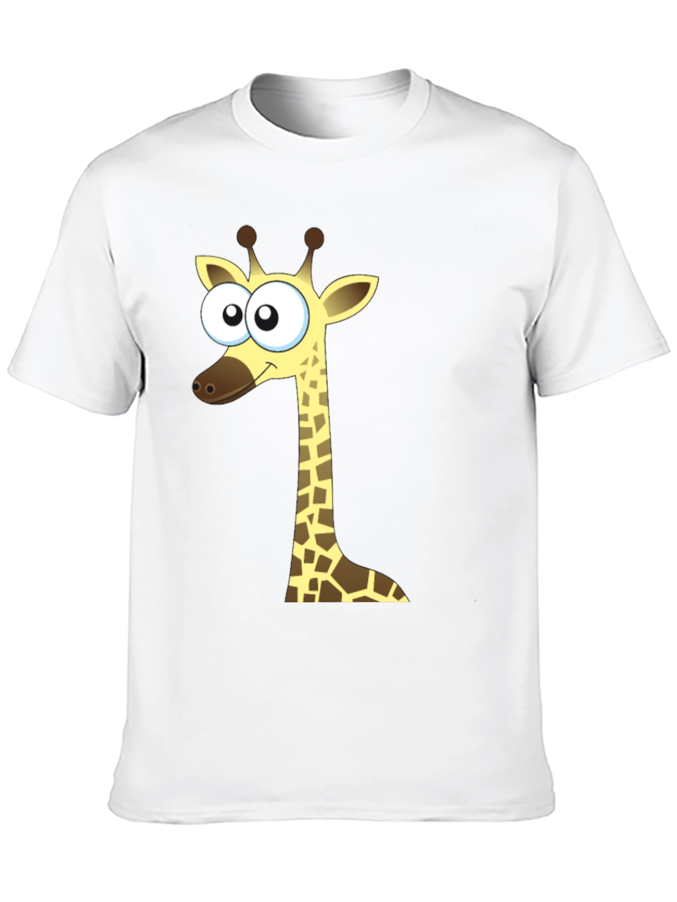 Cartoon Giraffe Black T-Shirt