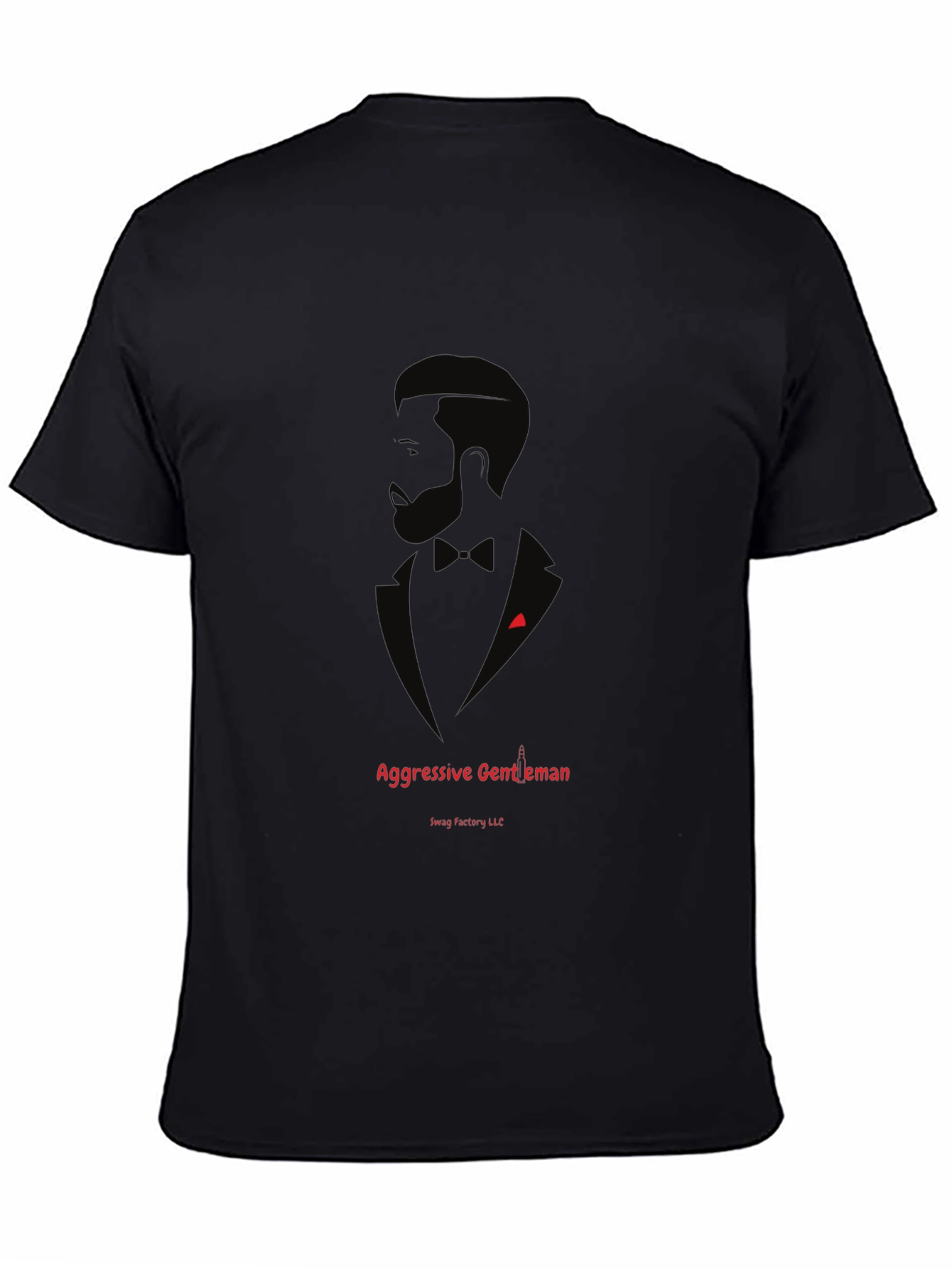 Aggressive Gentleman Graphic T-Shirt - Black