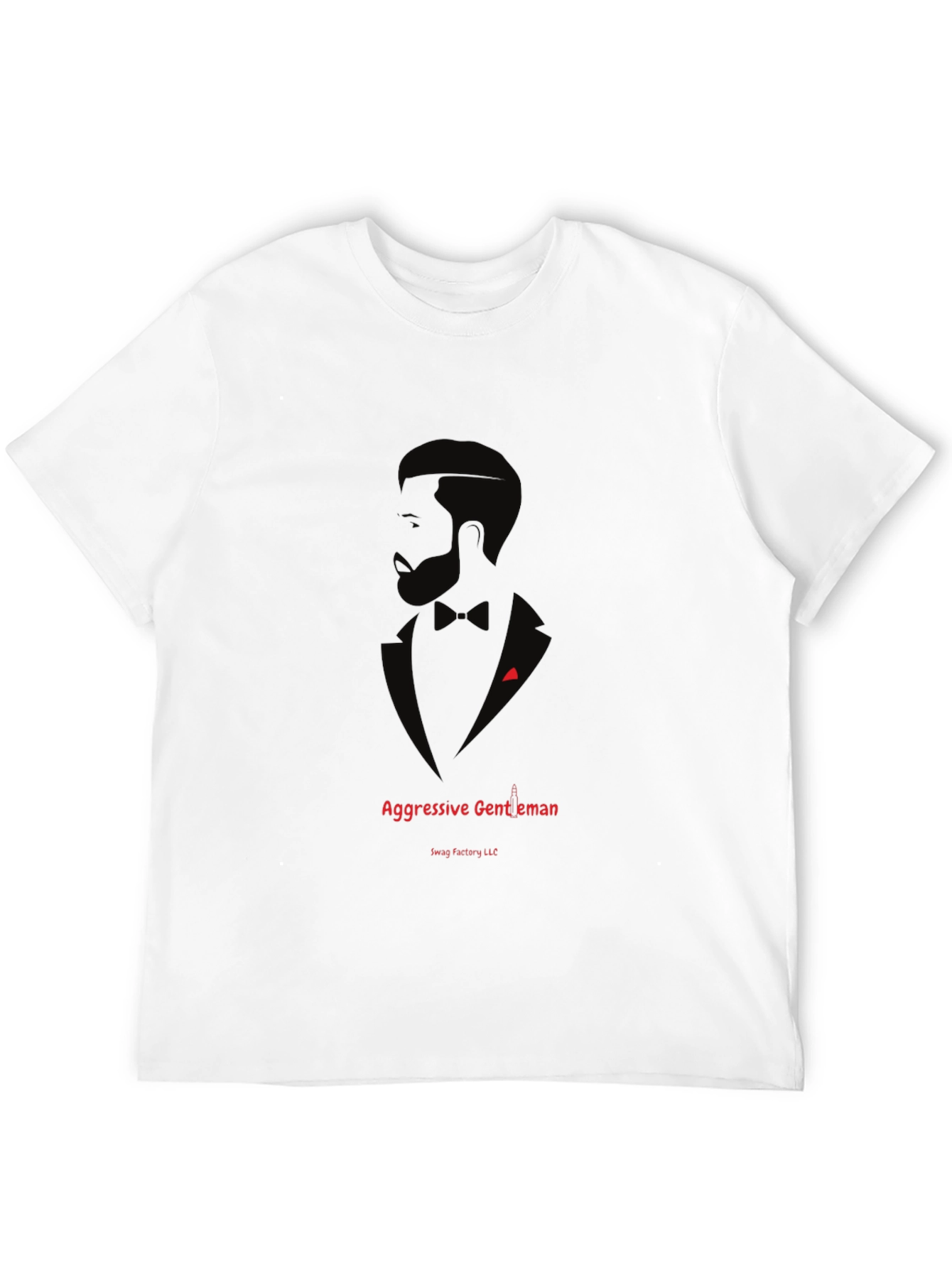 Aggressive Gentleman Graphic T-Shirt - Black