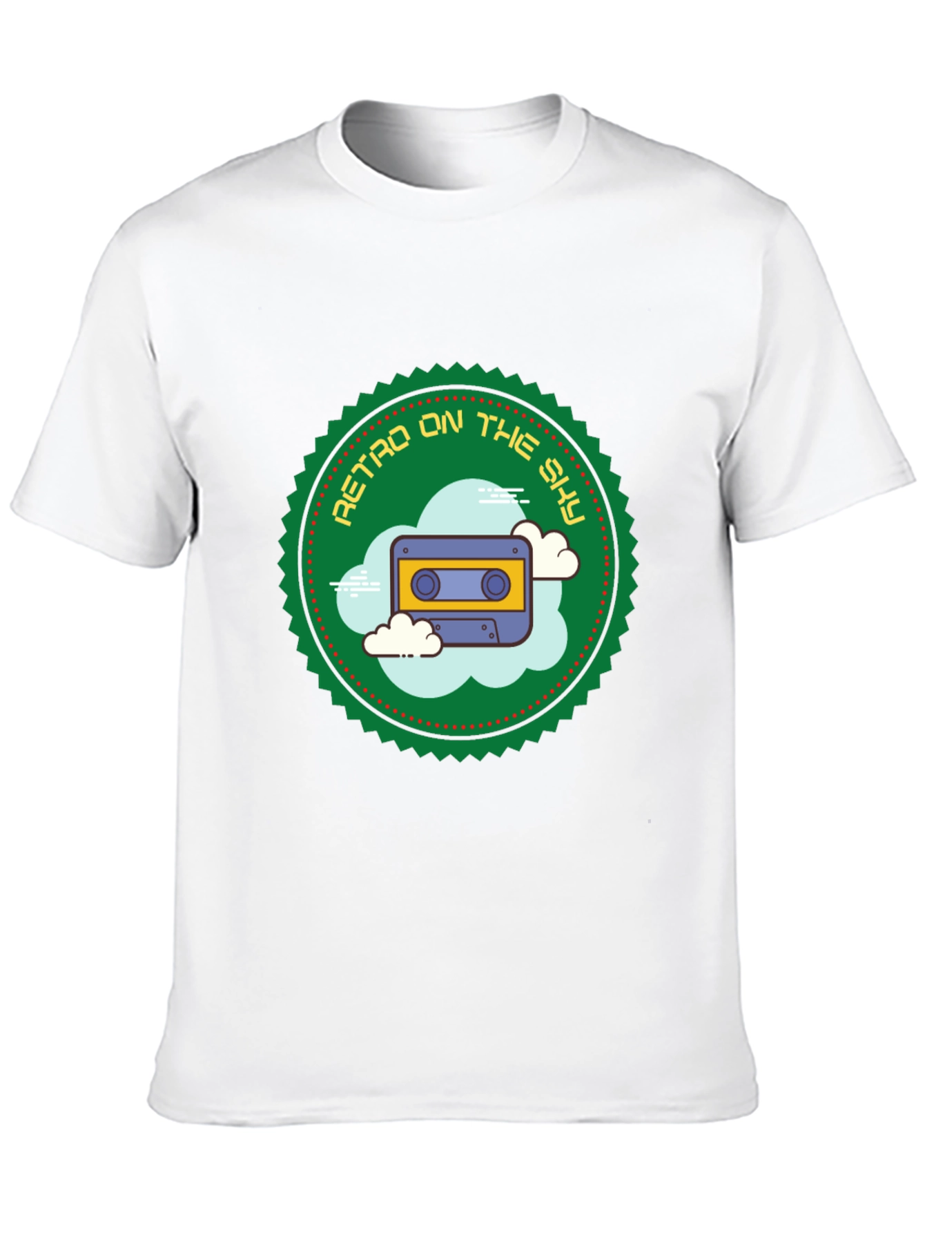 Retro Cassette on the Sky Graphic T-Shirt