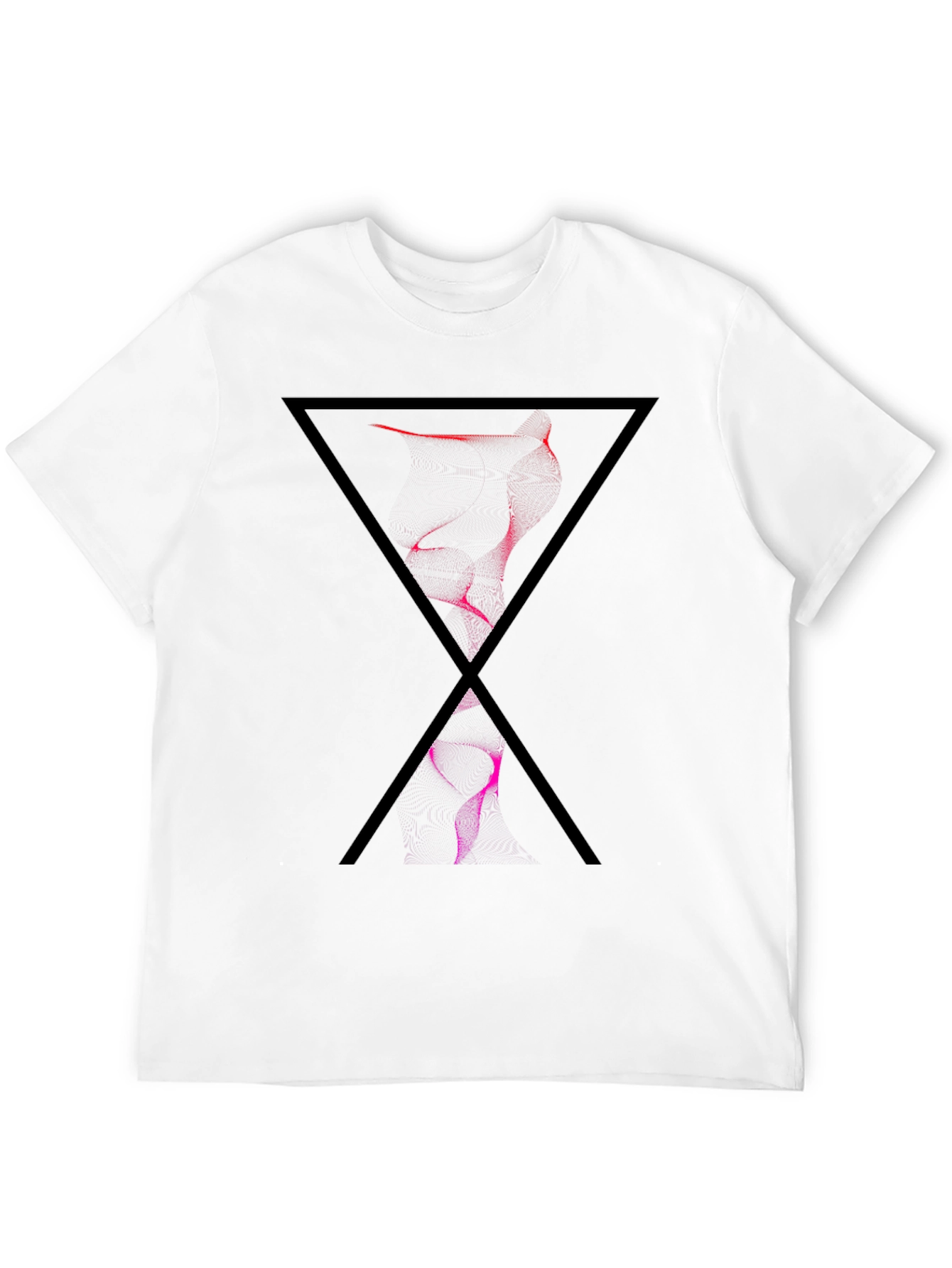 Abstract Triangle Graphic Tee - Modern Black T-Shirt