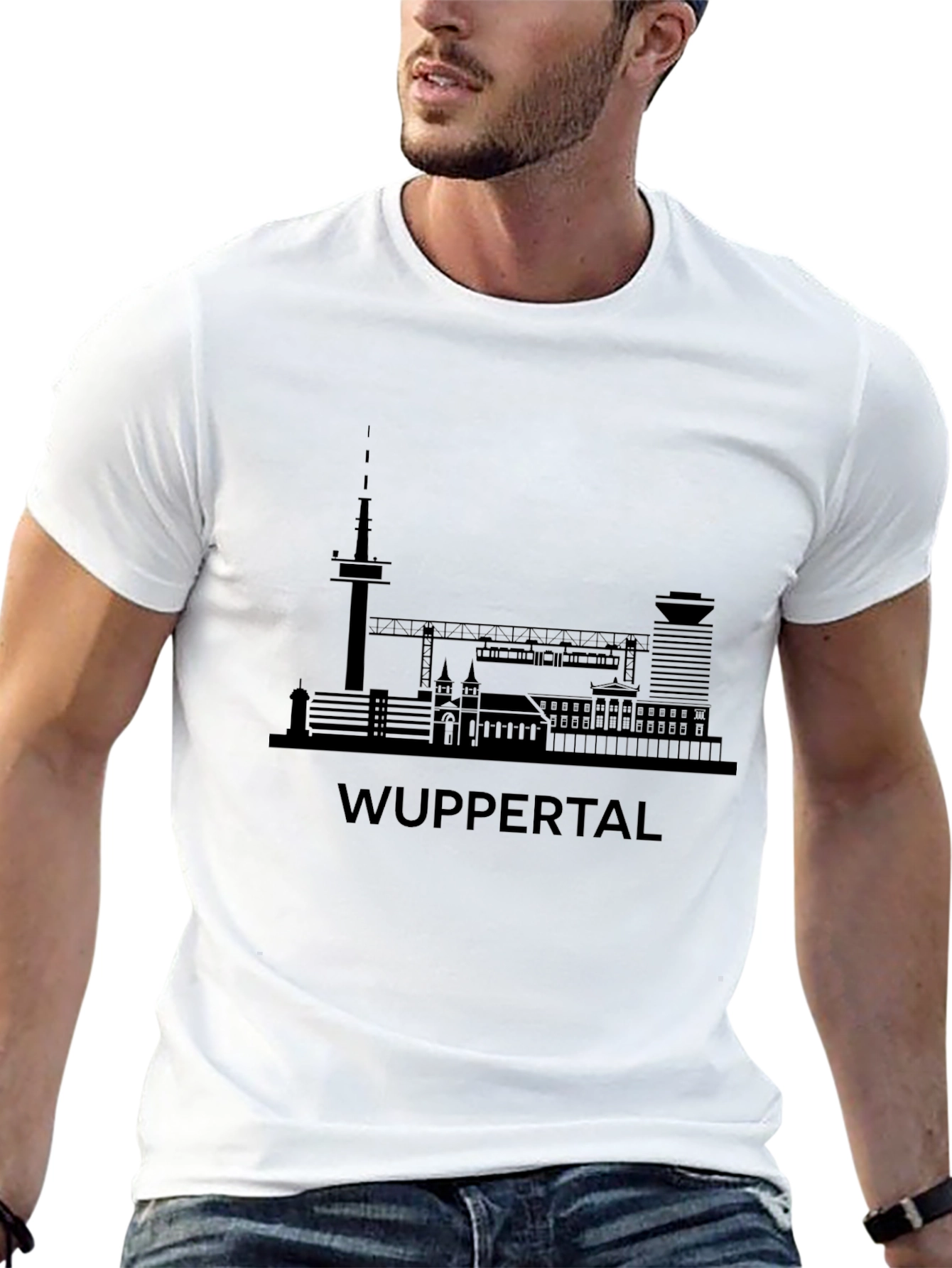 Wuppertal Skyline Graphic Tee - Stylish City Pride