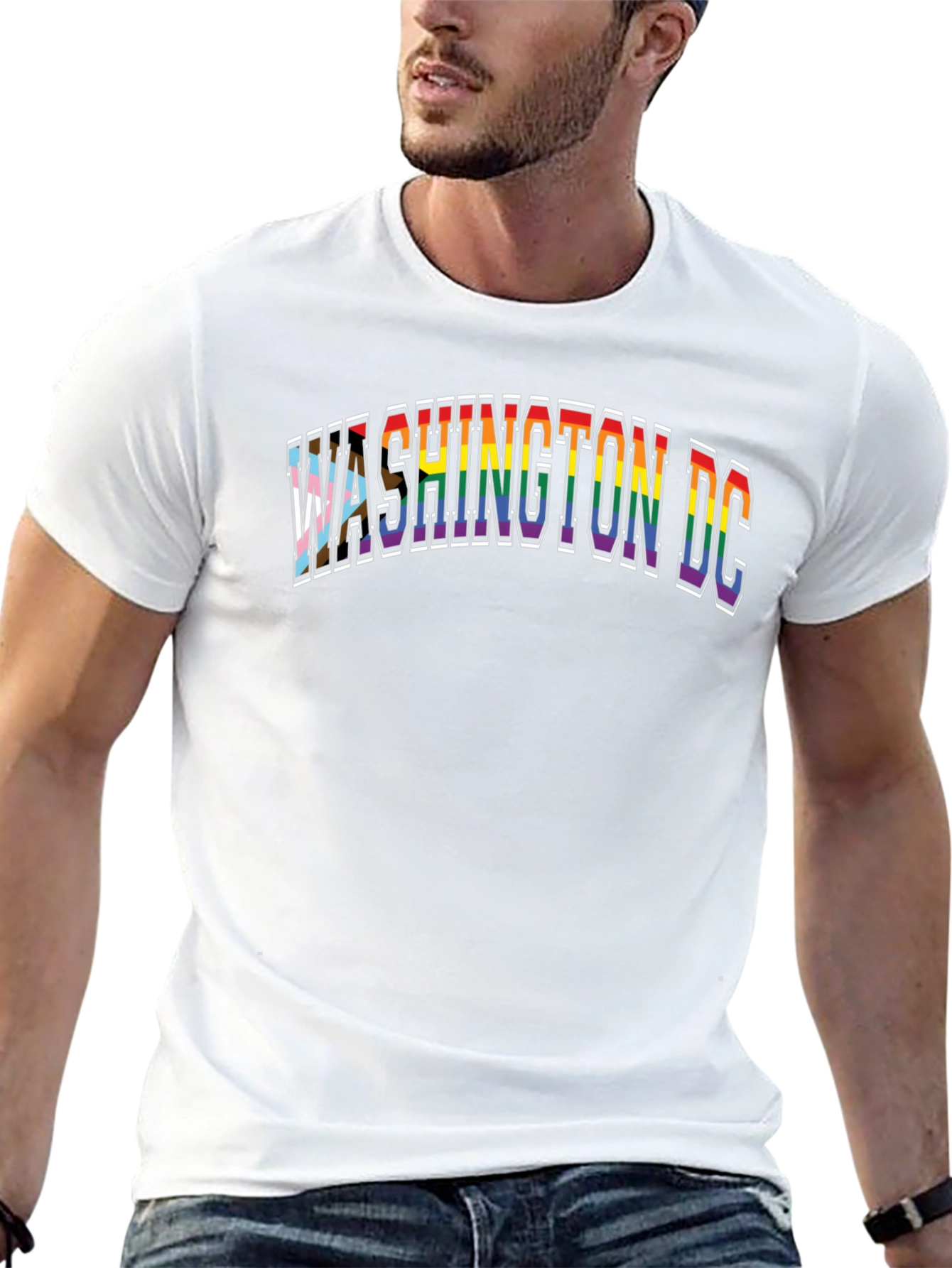 Washington DC Rainbow Graphic Tee