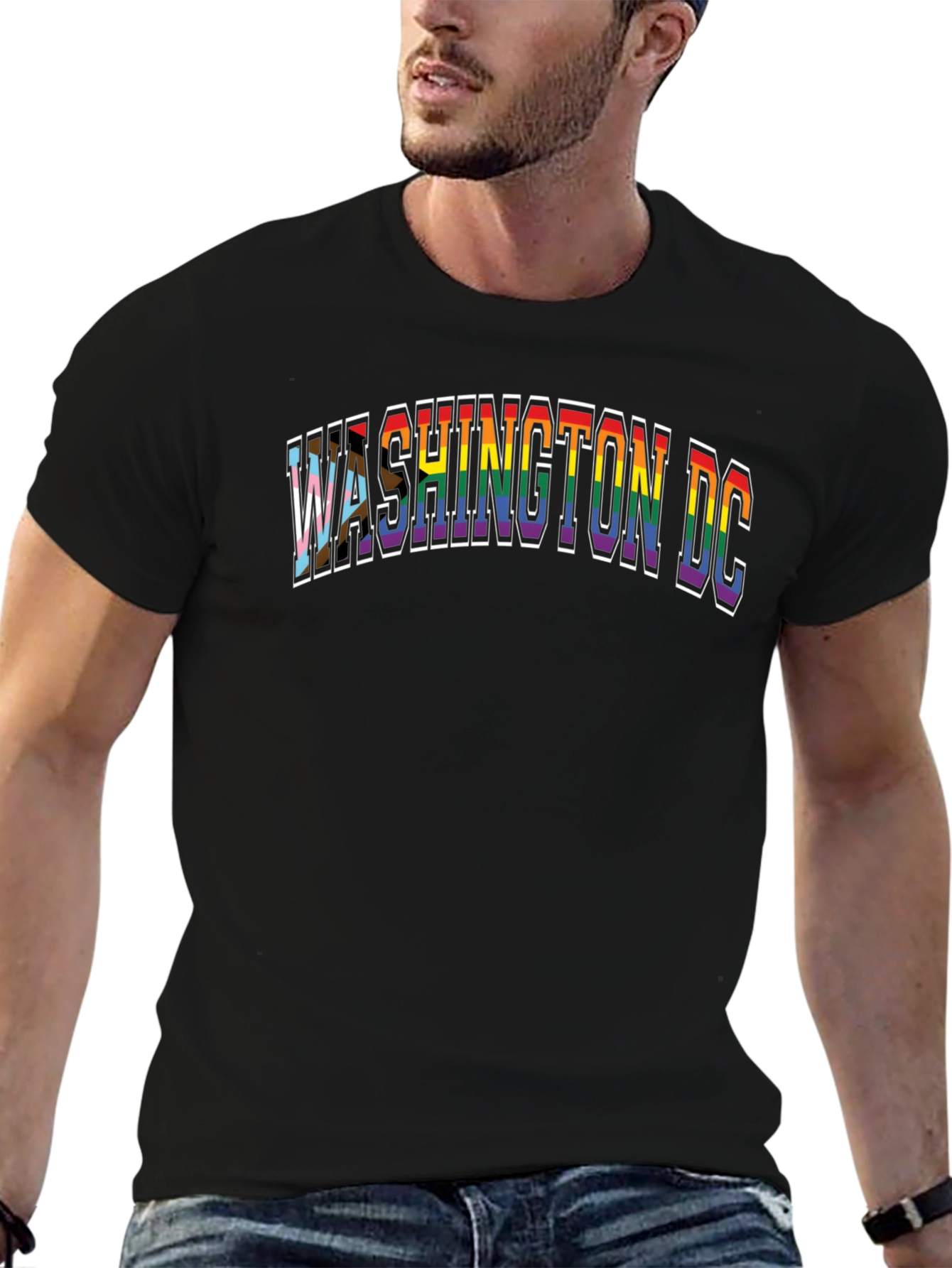 Washington DC Rainbow Graphic Tee