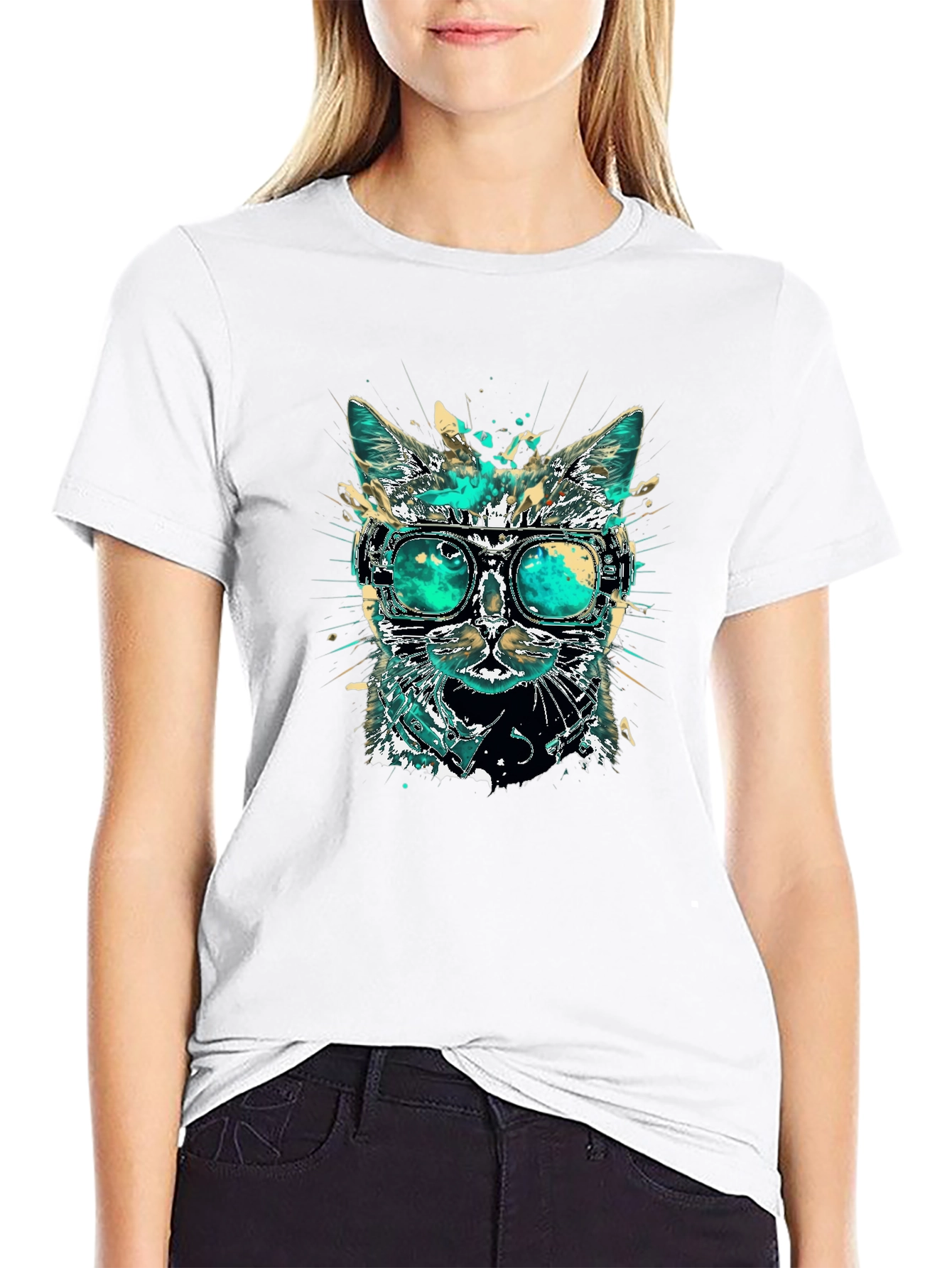 Cool Cat T-Shirt with Goggles