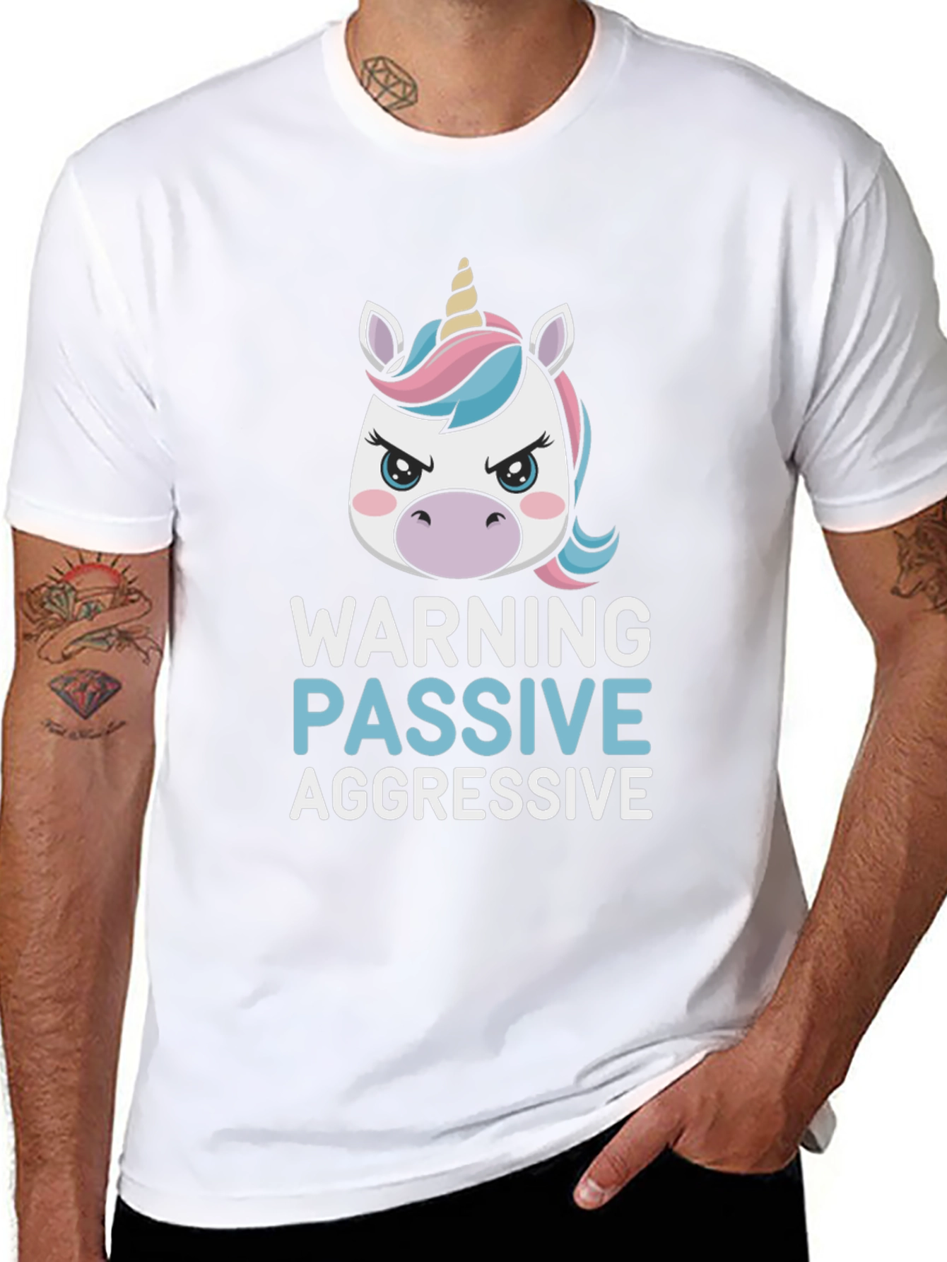 Warning Passive Aggressive Unicorn T-Shirt