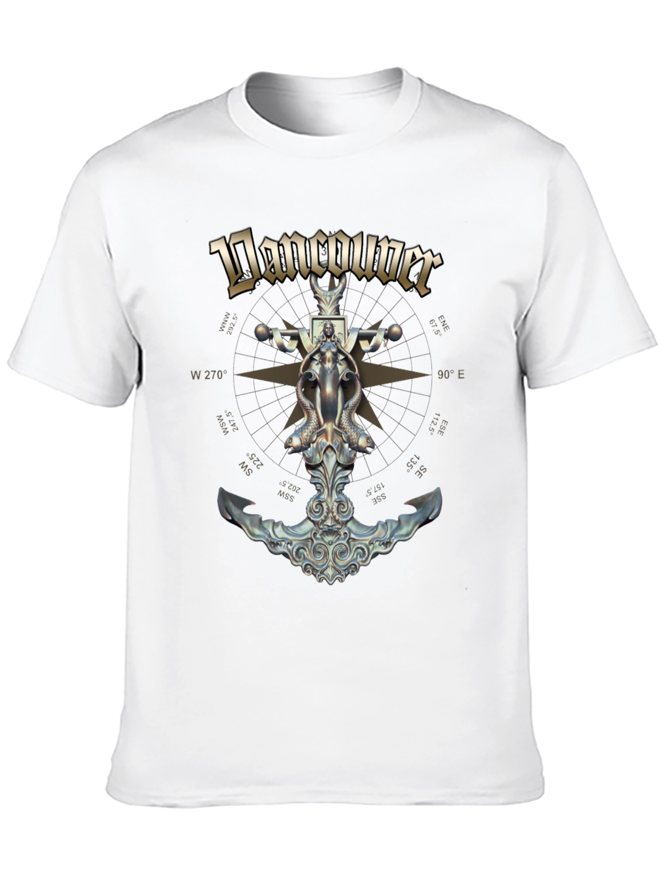 Vancouver Compass Anchor Graphic T-Shirt