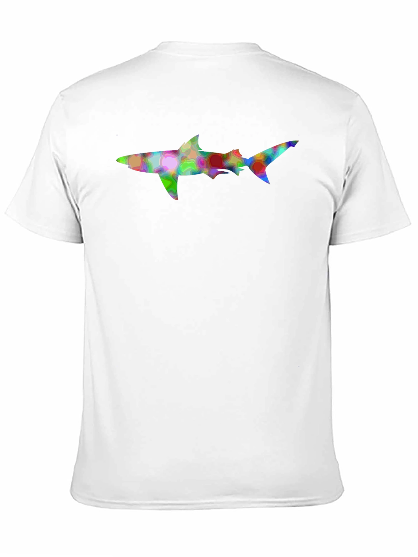 Abstract Shark Graphic Tee - Mens Black T-Shirt