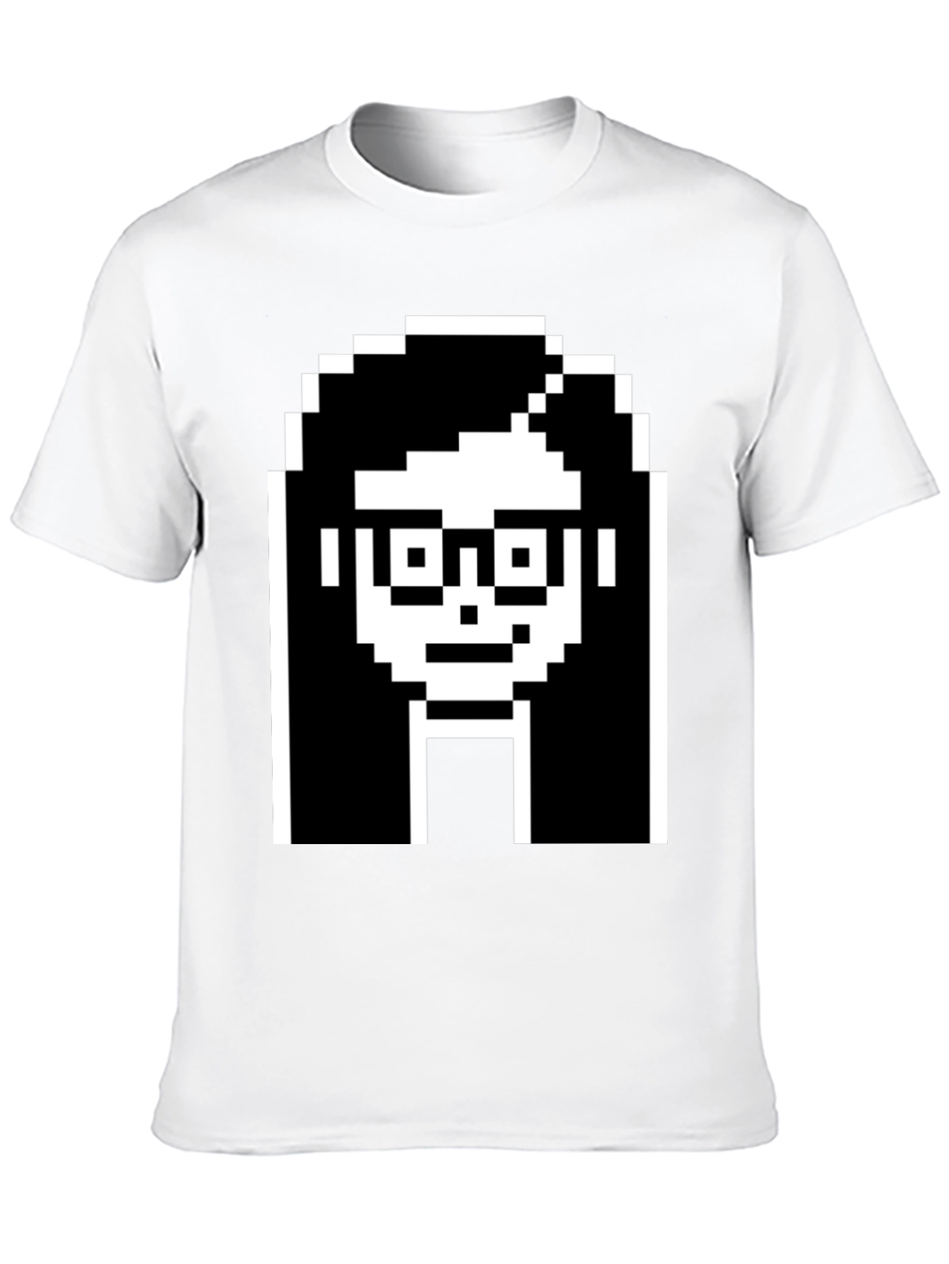 Pixelated Girl Tee - Geek Chic Black T-Shirt