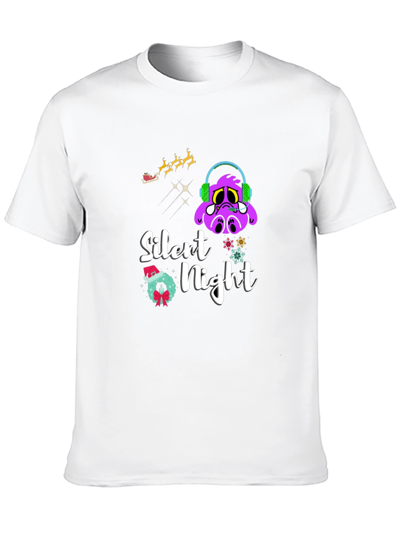 Silent Night Graphic T-Shirt - Christmas Holiday Tee