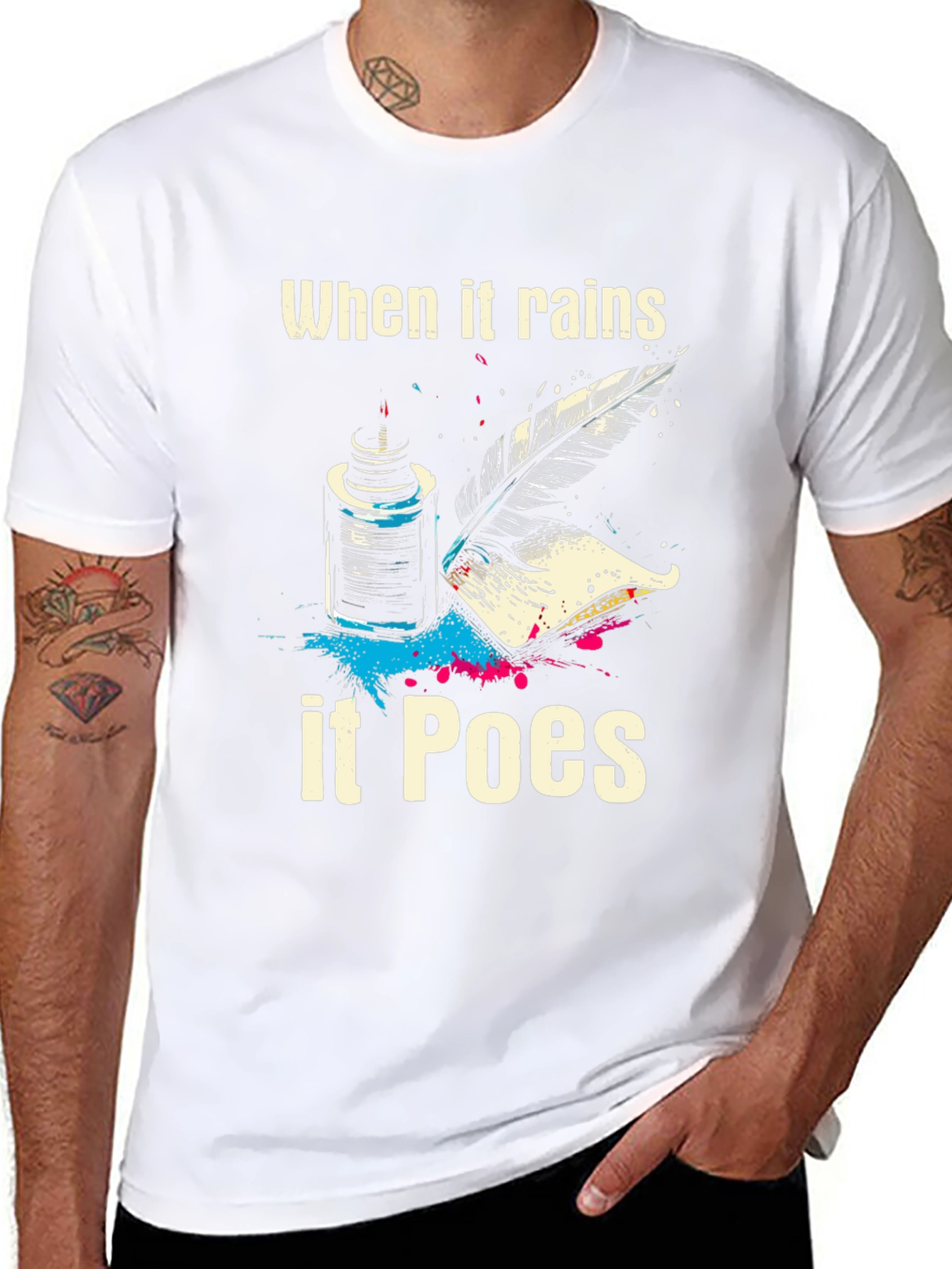 When It Rains It Poes T-Shirt