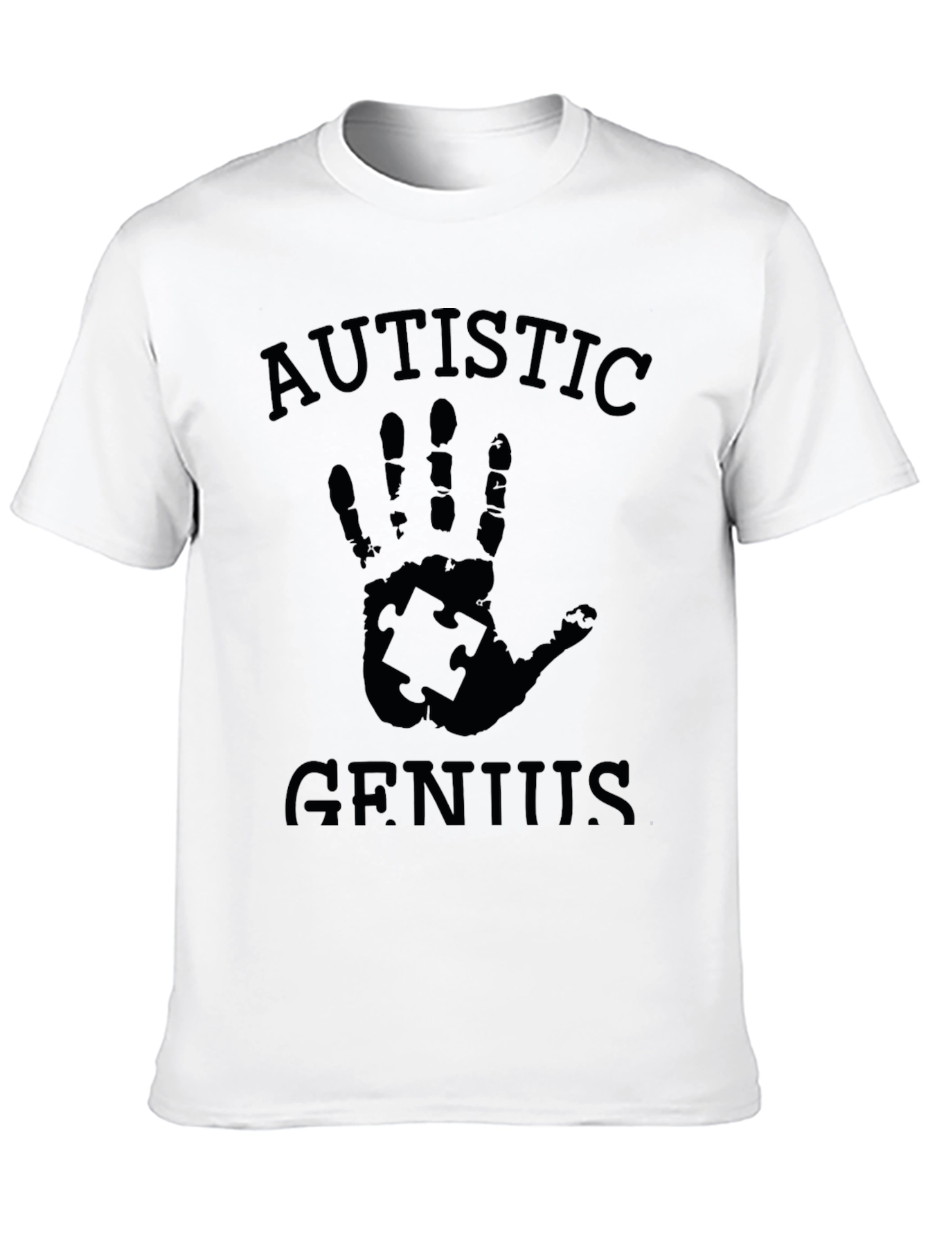 Autistic Genius Graphic Tee - Black