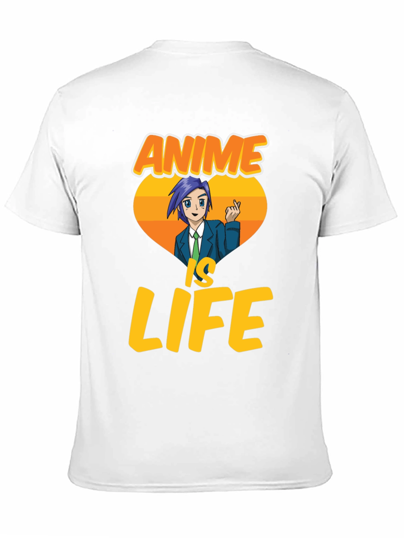 Anime Is Life Graphic T-Shirt - Black