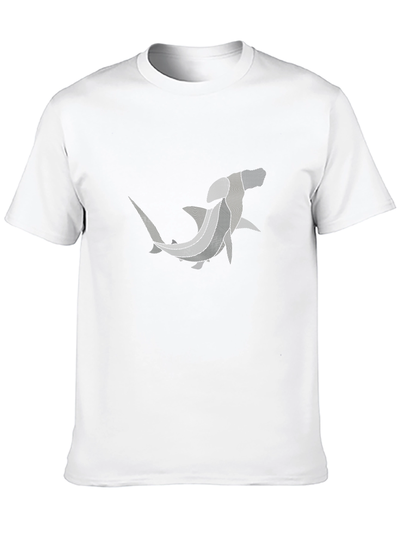 Hammerhead Shark Graphic Tee - Black Cotton T-Shirt