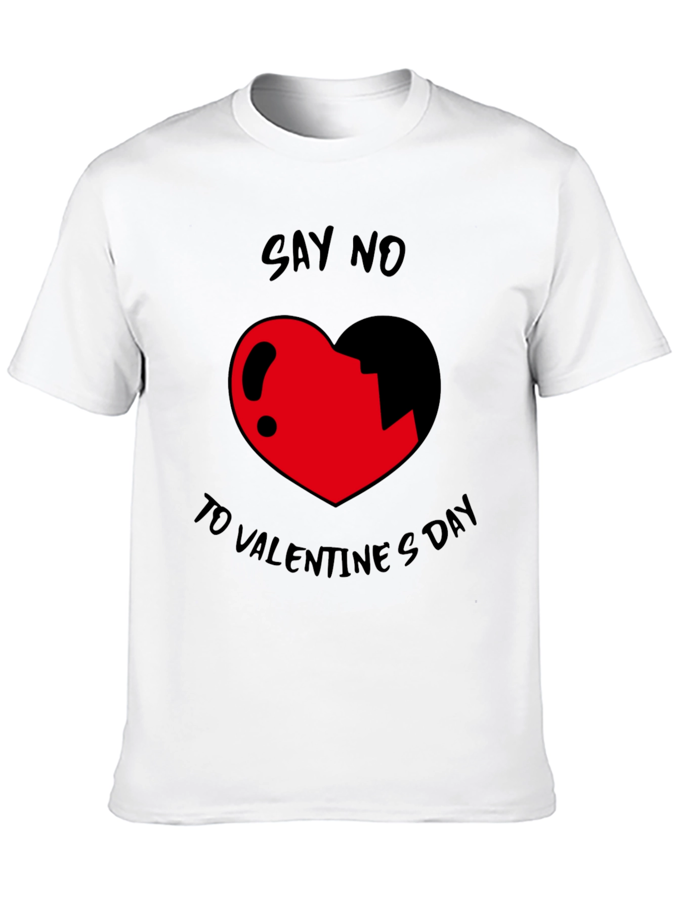 Anti-Valentines Day Graphic Tee - Say No to Love!