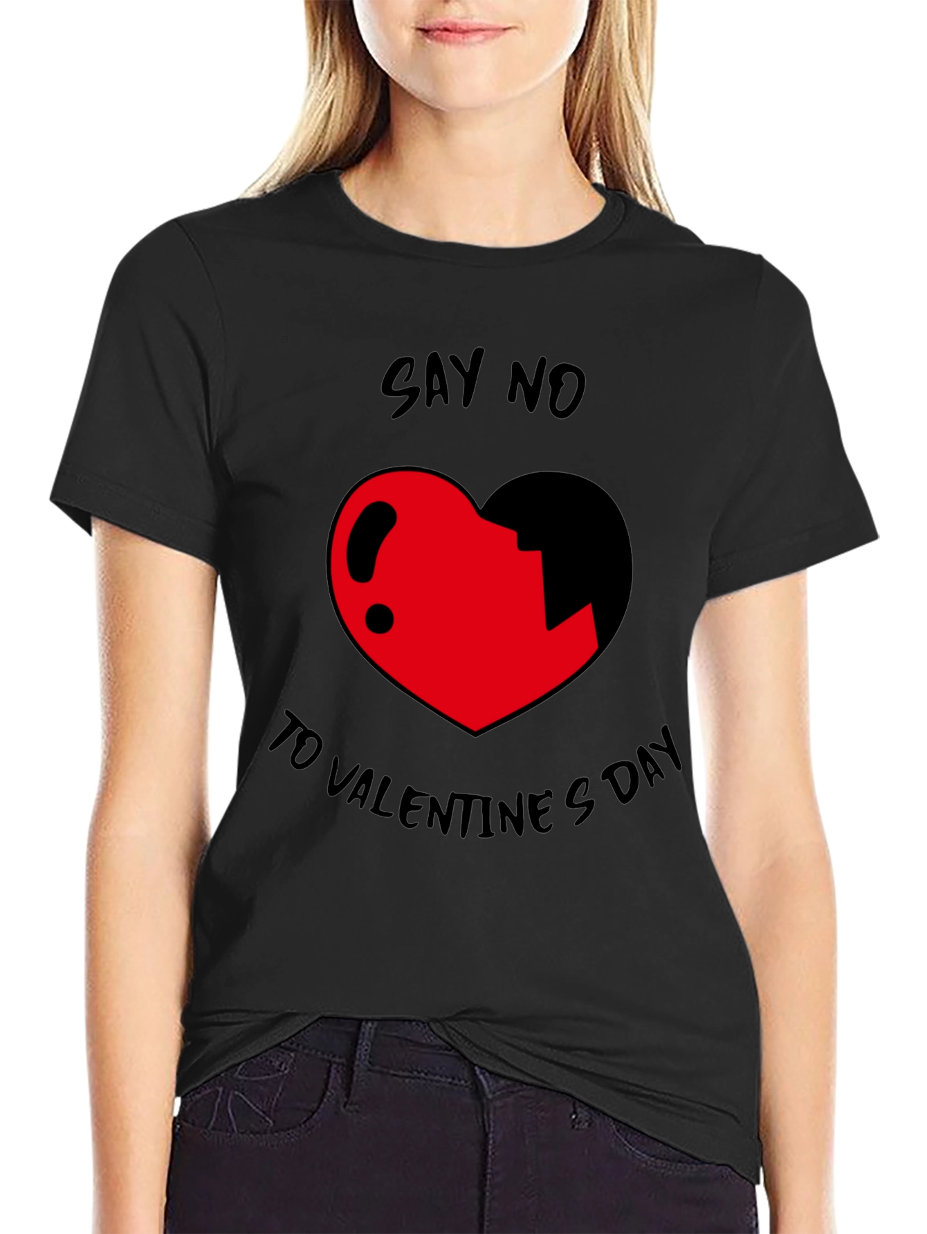 Anti-Valentines Day Graphic Tee - Say No to Love!