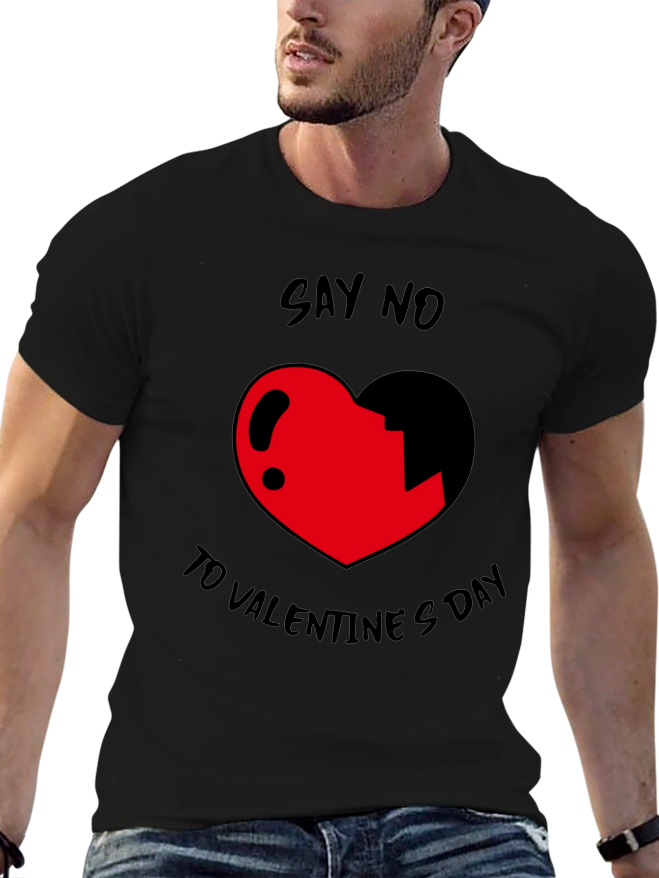 Anti-Valentines Day Graphic Tee - Say No to Love!