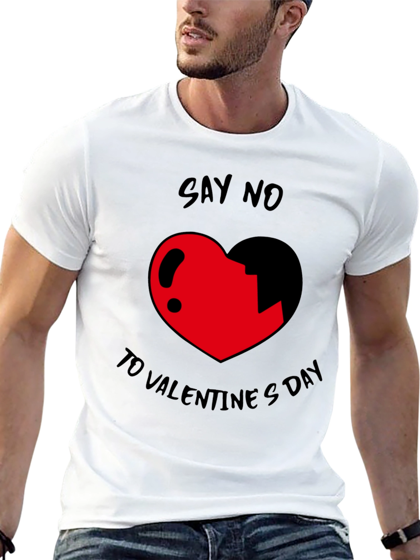 Anti-Valentines Day Graphic Tee - Say No to Love!