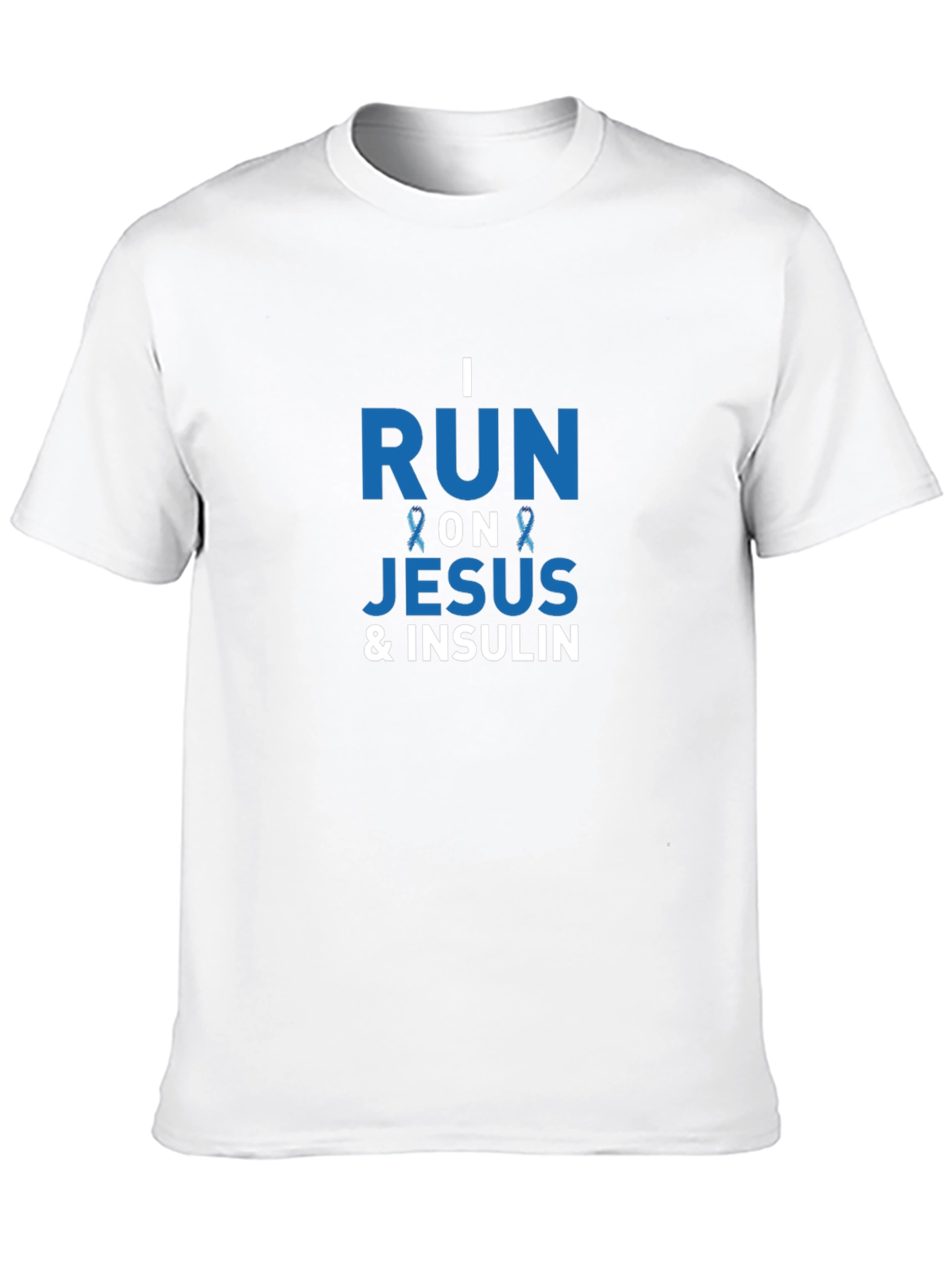 I Run On Jesus & Insulin Awareness T-Shirt