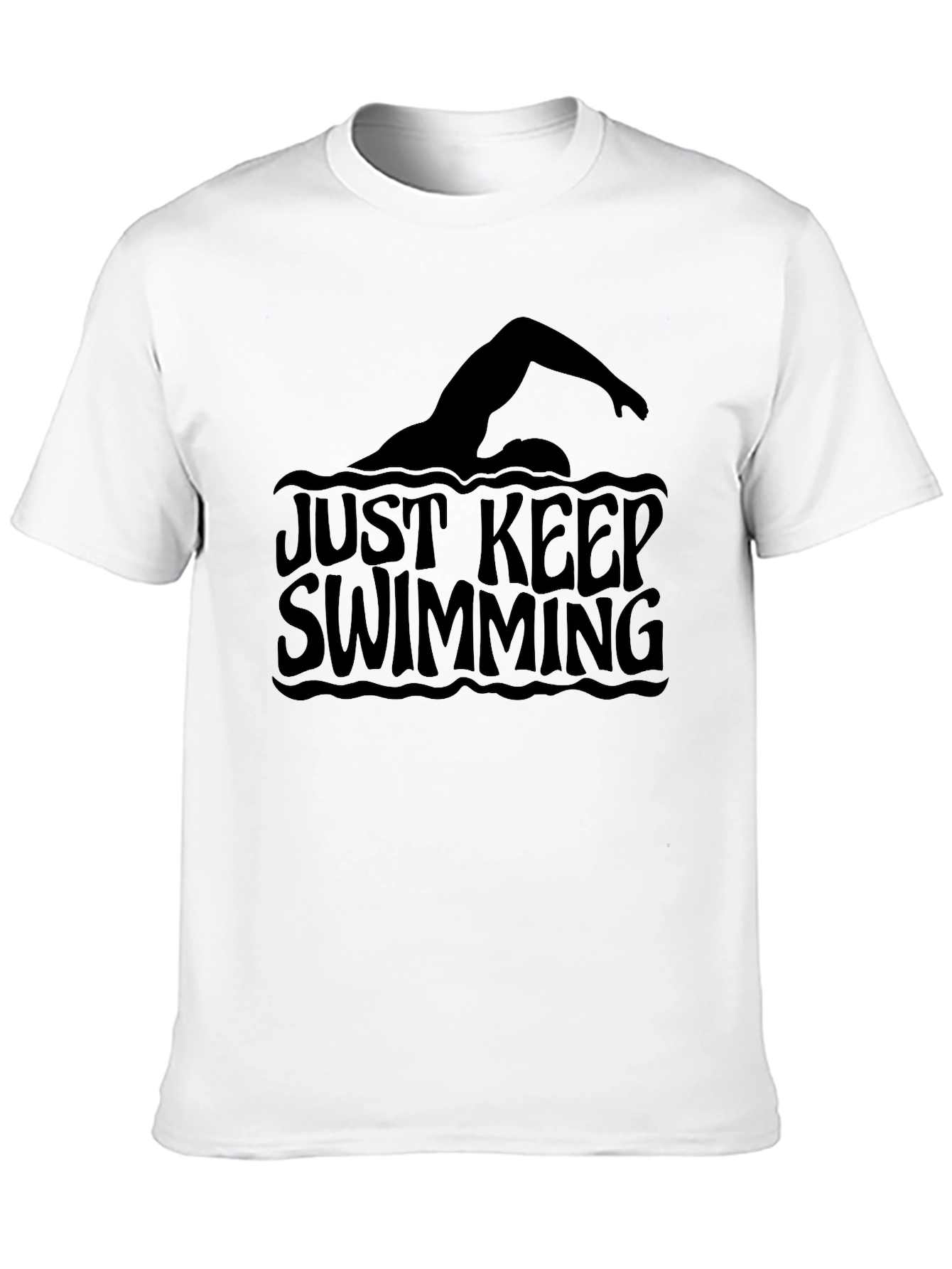 Just Keep Swimming Black T-Shirt