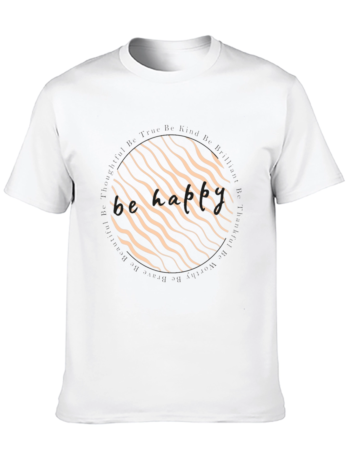 Graphic Tee: Abstract Wavy Circle Design