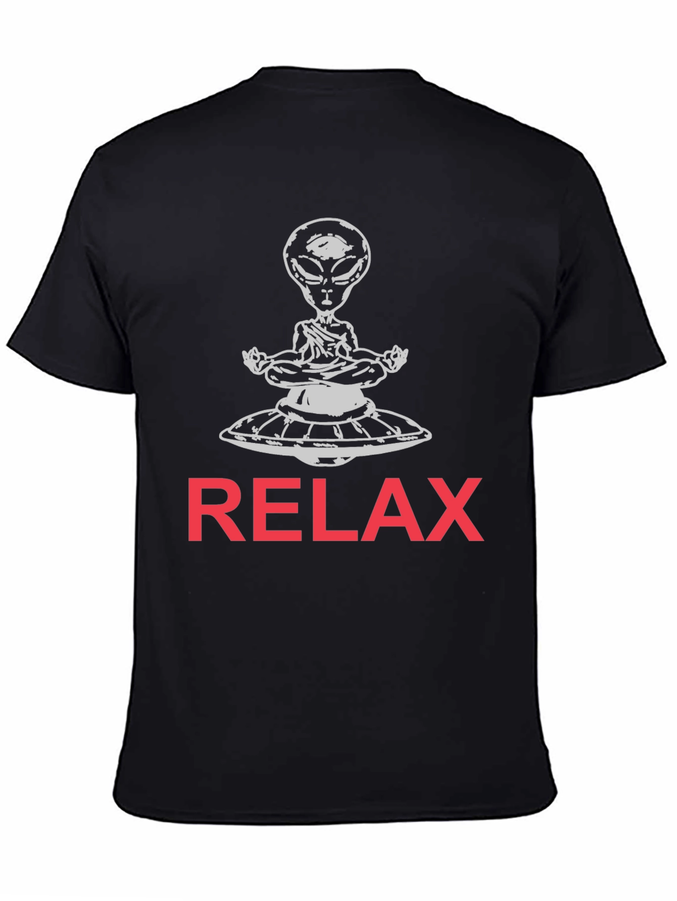 Relax Alien Graphic T-Shirt - Meditation Zen UFO Tee