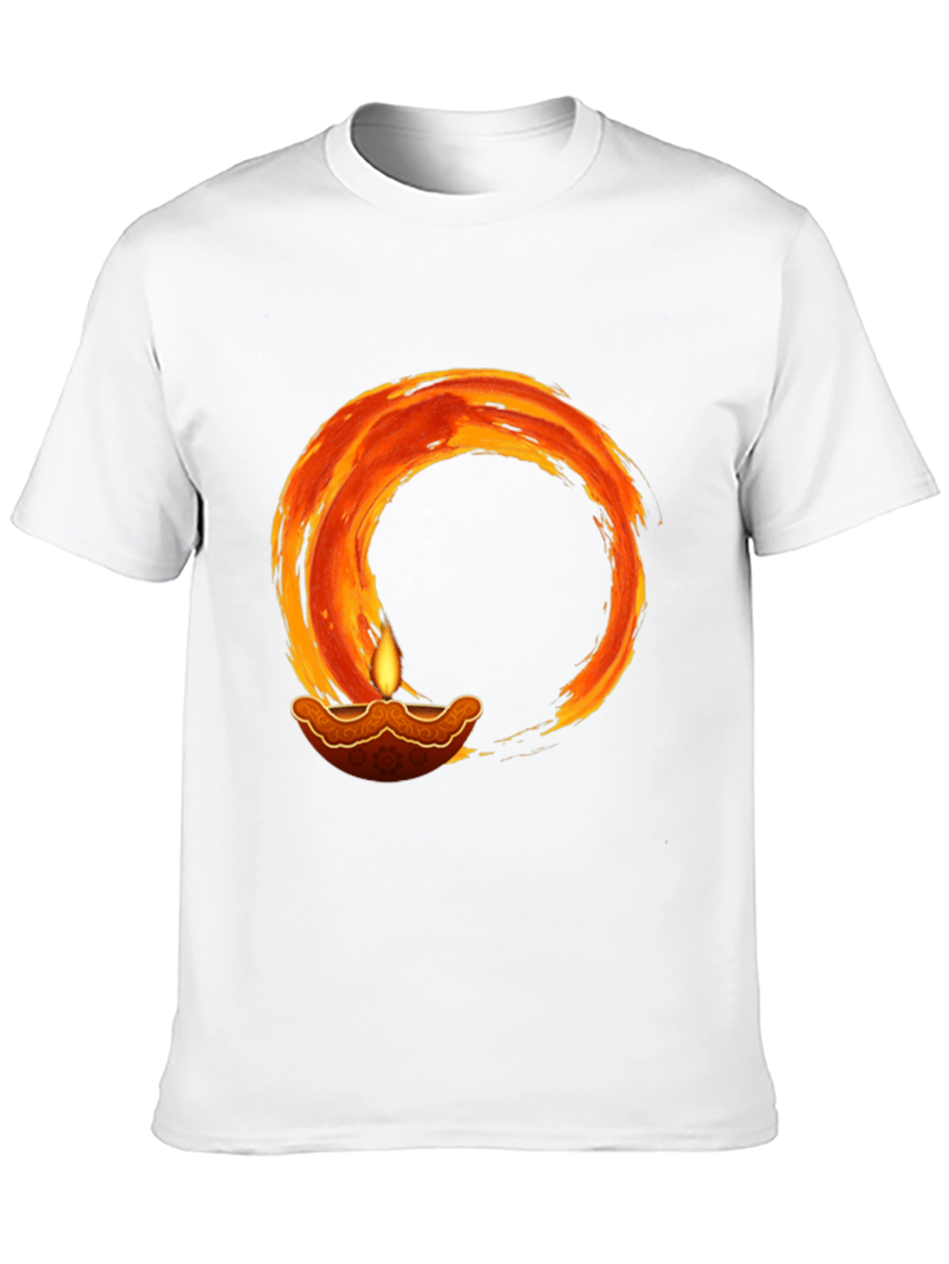 Diwali Lamp T-Shirt - Black Graphic Tee