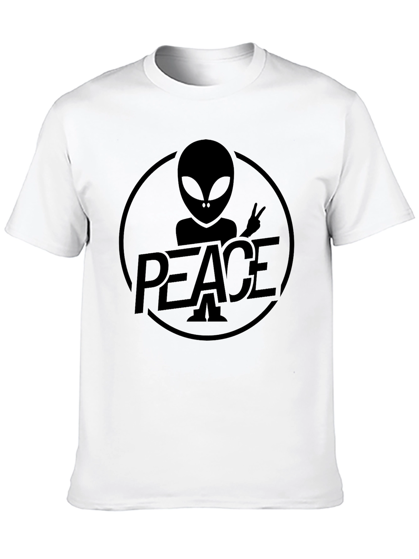 Peace Alien Graphic T-Shirt