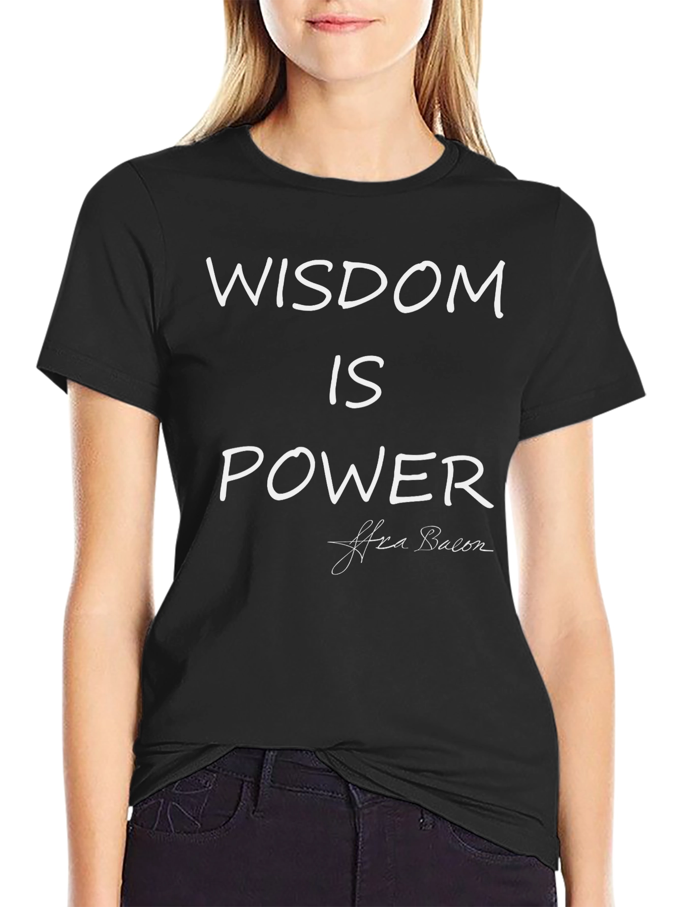 Wisdom Is Power Tee - Classic Black Shirt