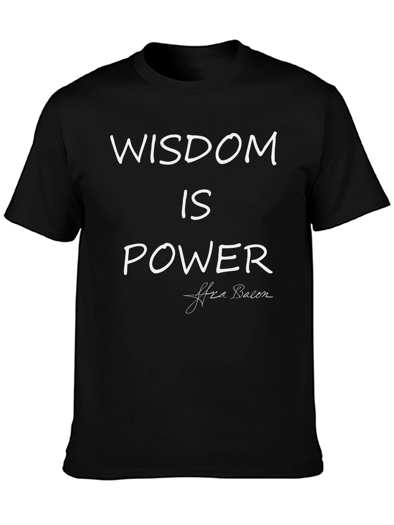 Wisdom Is Power Tee - Classic Black Shirt