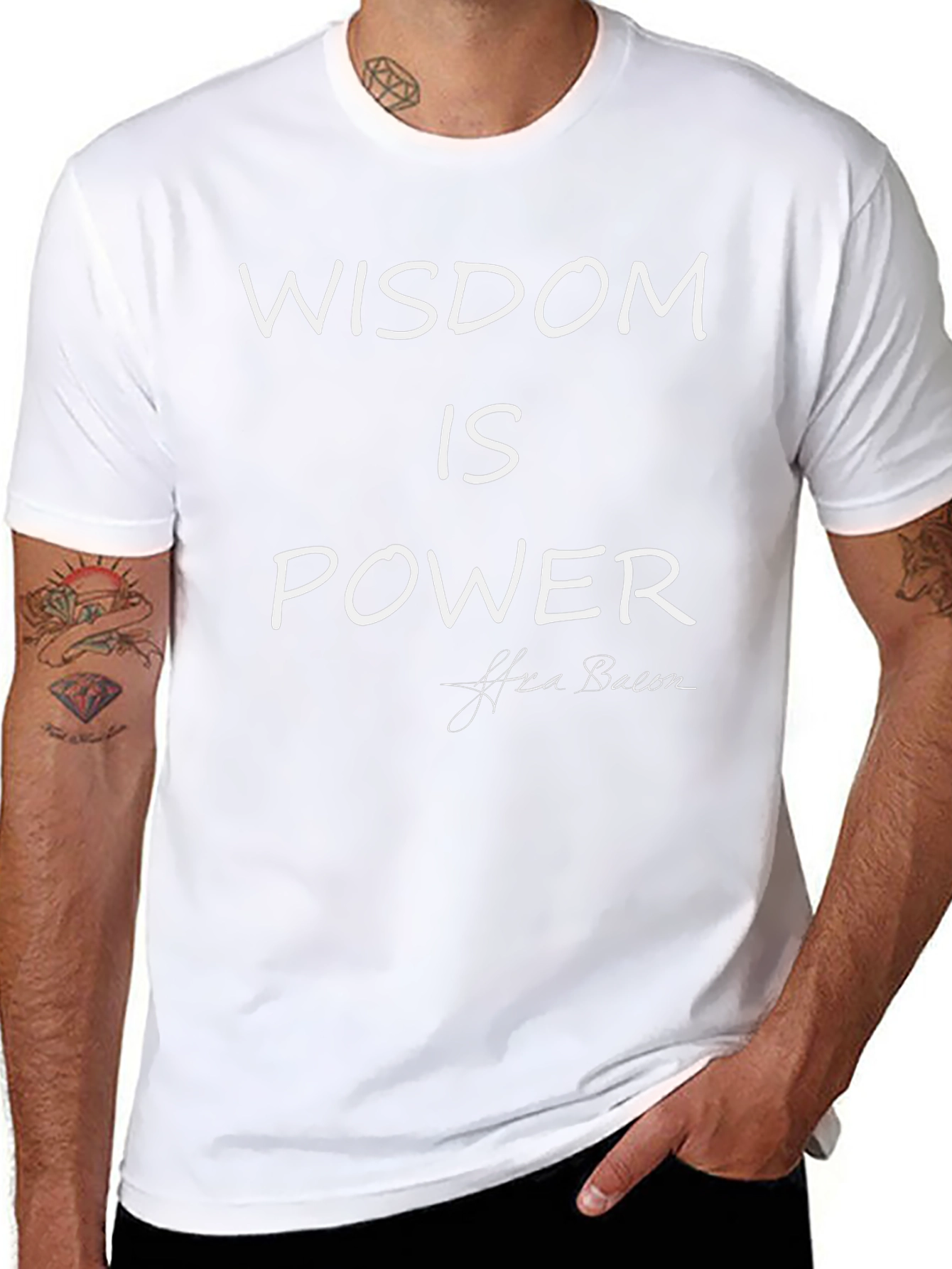 Wisdom Is Power Tee - Classic Black Shirt