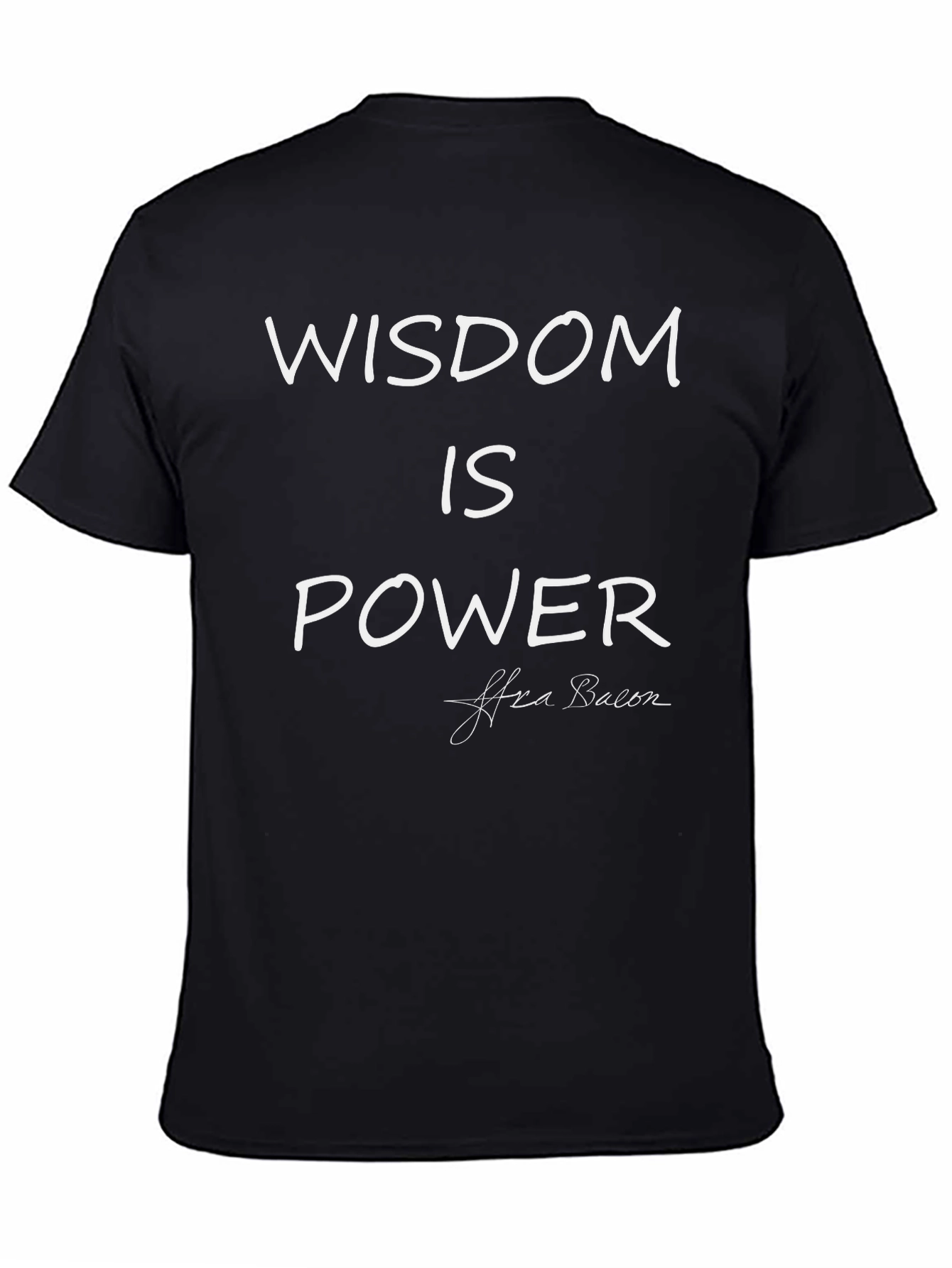 Wisdom Is Power Tee - Classic Black Shirt