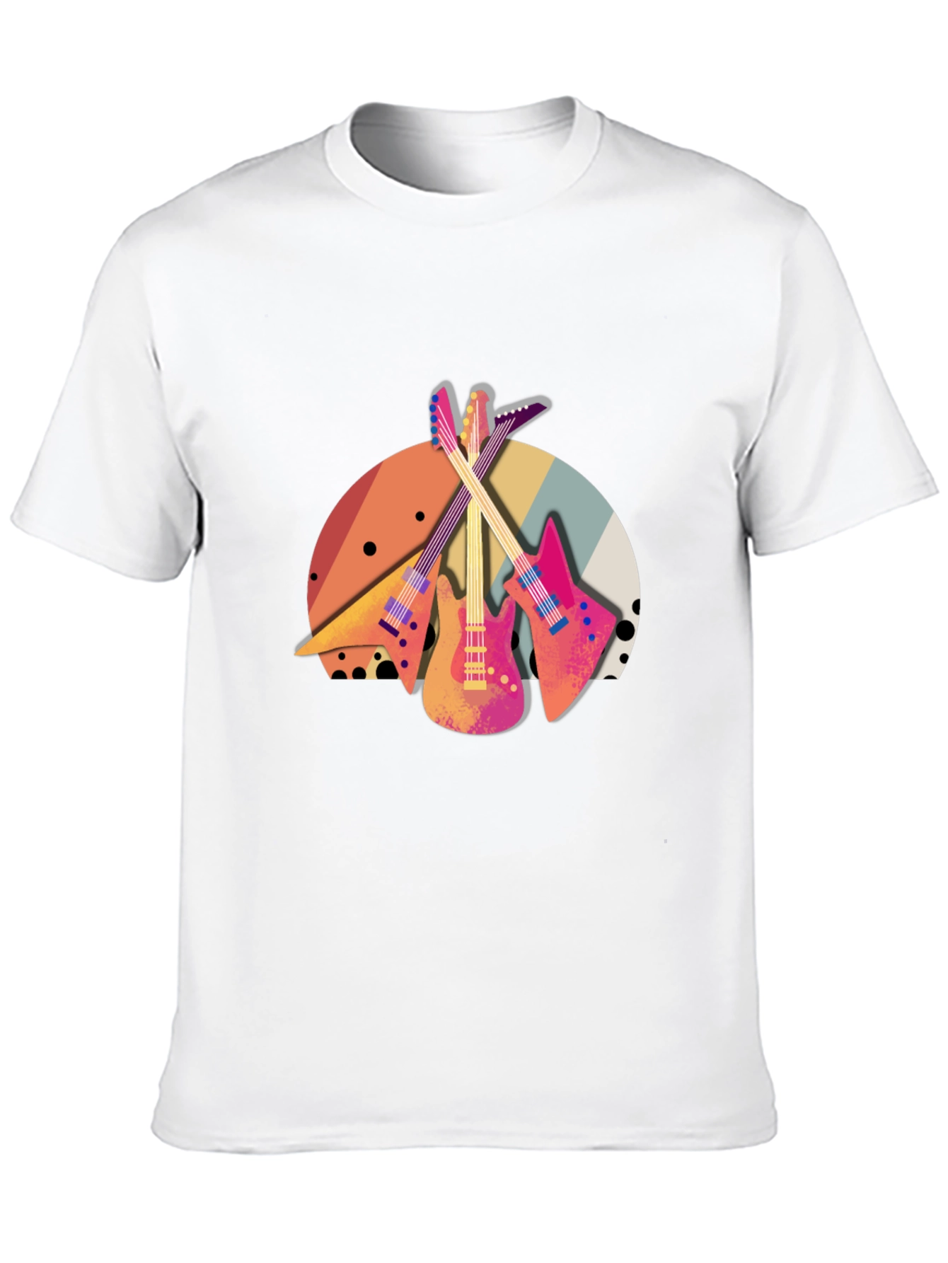 Retro Guitar T-Shirt - Music Lover Tee
