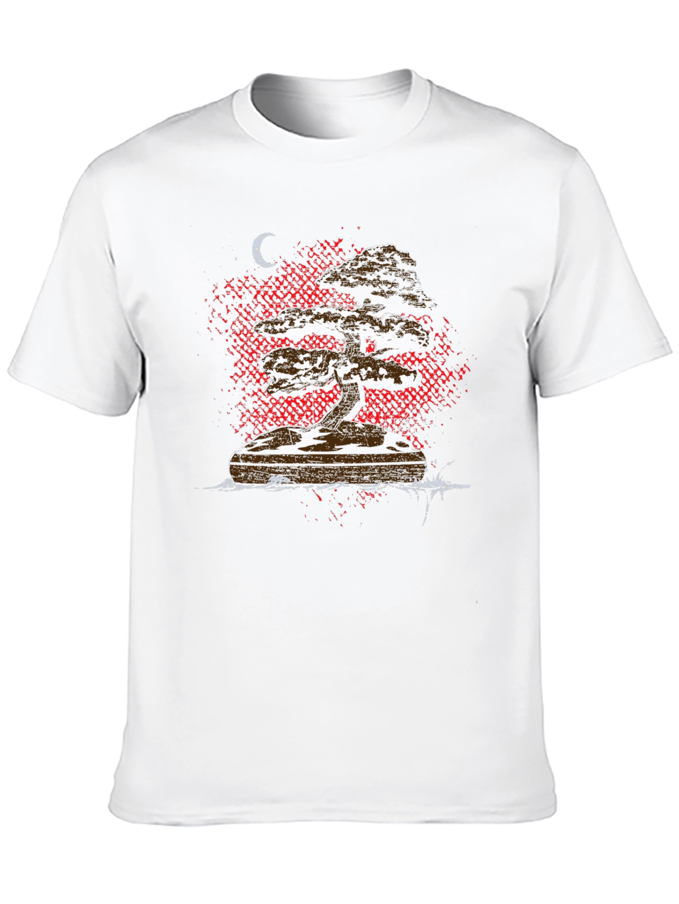 Bonsai Tree Graphic Tee - Black Cotton T-Shirt
