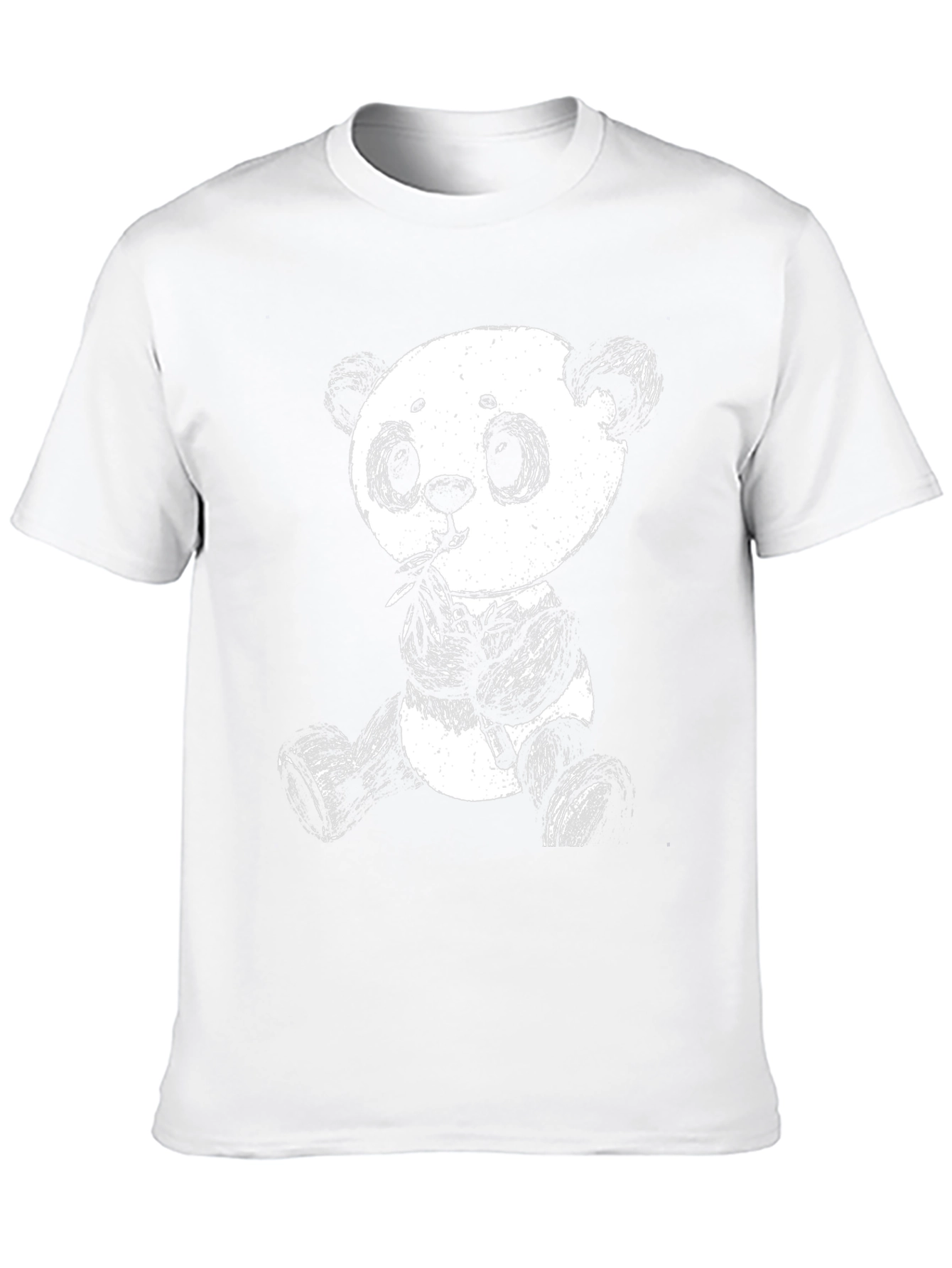 Panda Graphic Tee - Black Cotton Blend Shirt