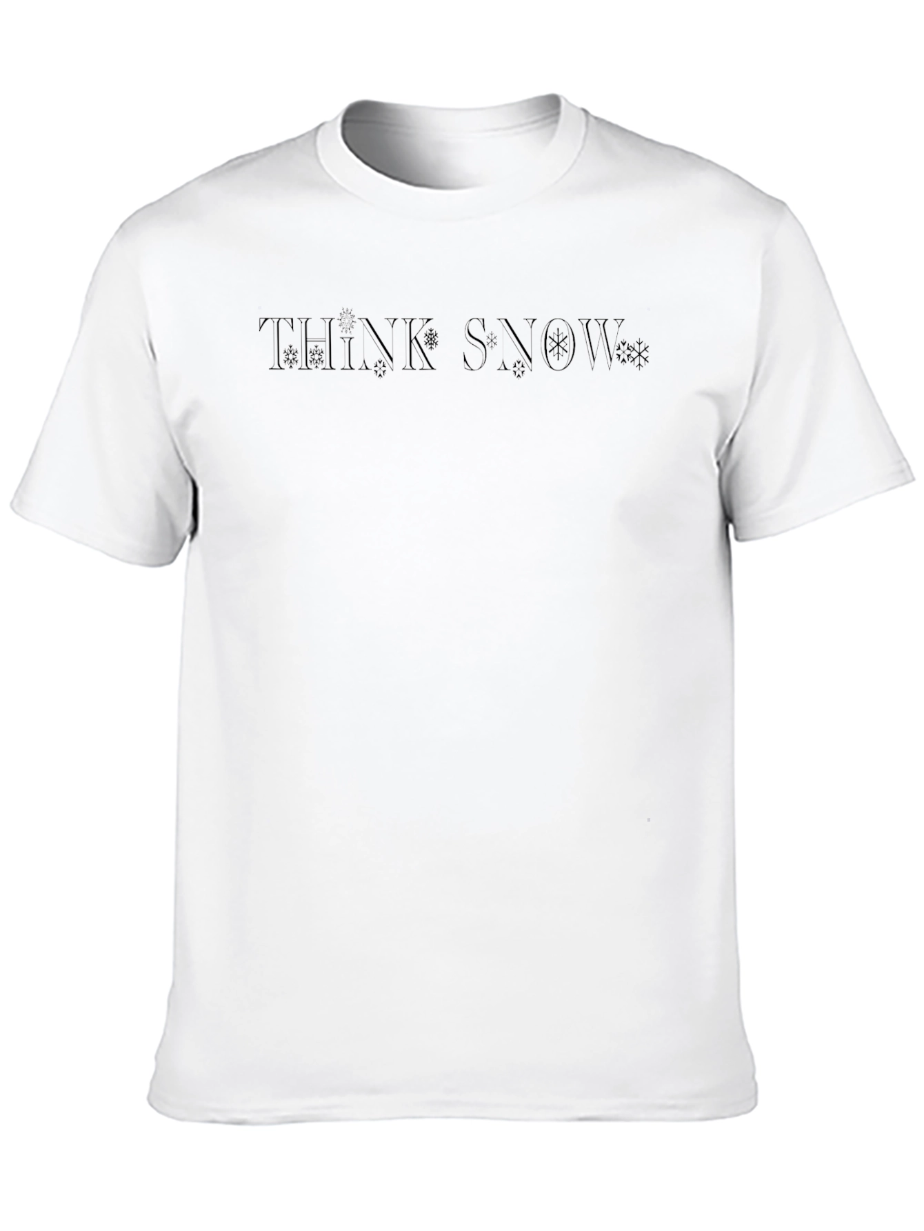 Think Snow Graphic Tee - Black Winter T-Shirt