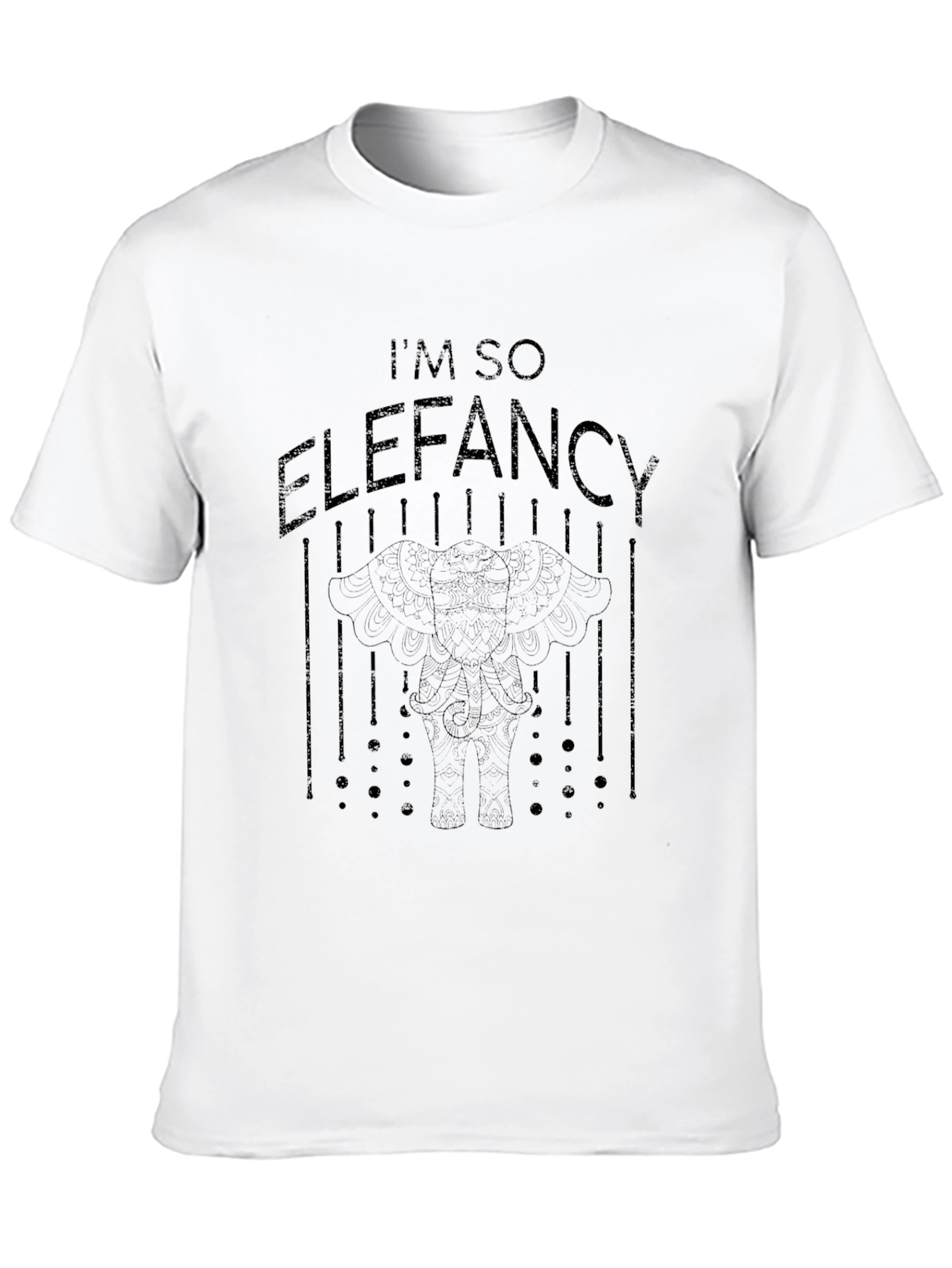 Im So Elefancy Black T-Shirt